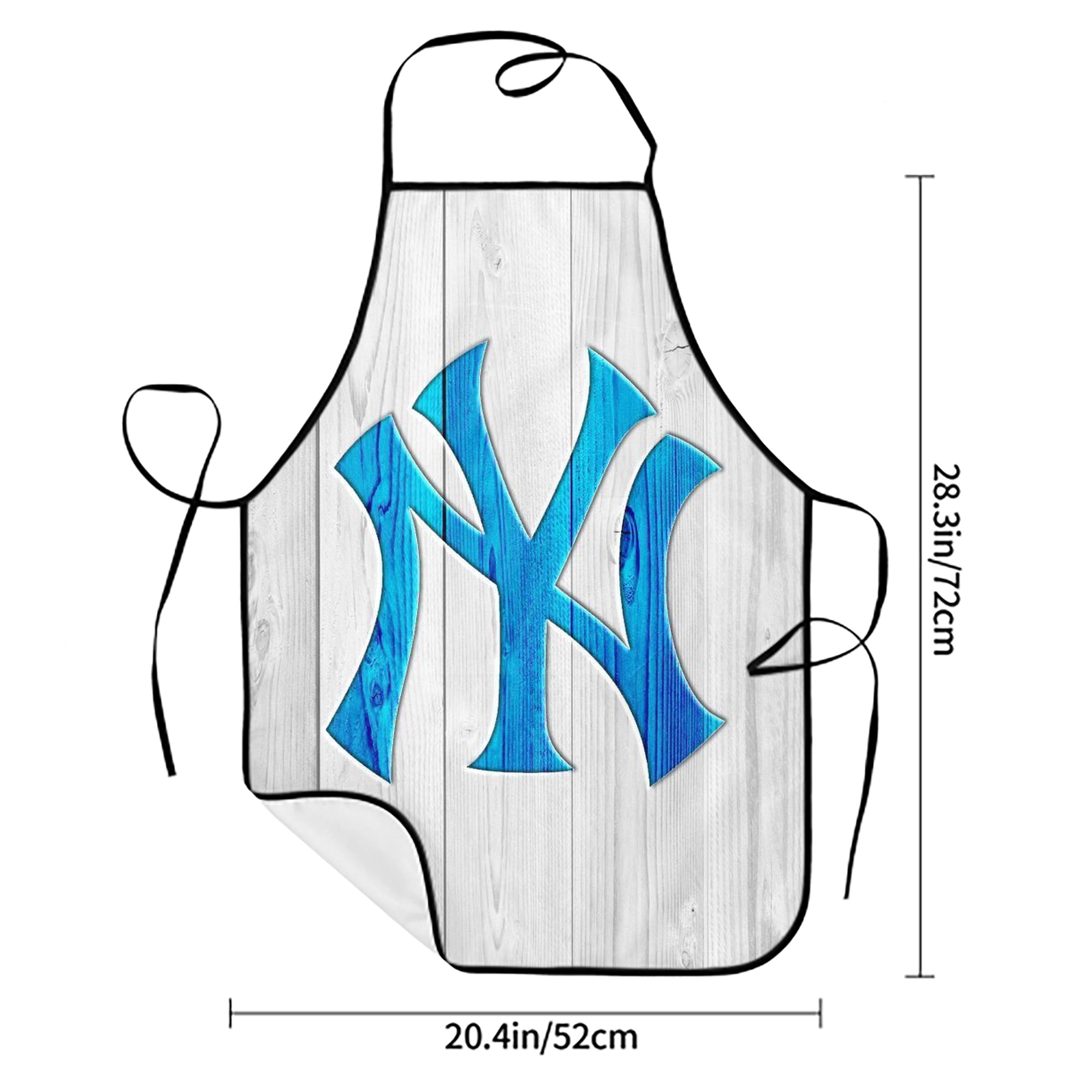 New York Yankees 156 Stain-Resistant Polyester Apron With Pocket – Full Print, Waterproof, Anti-Wrinkle, Anti-Pilling – Ideal For Kitchen, BBQ, Restaurant, Salon & More