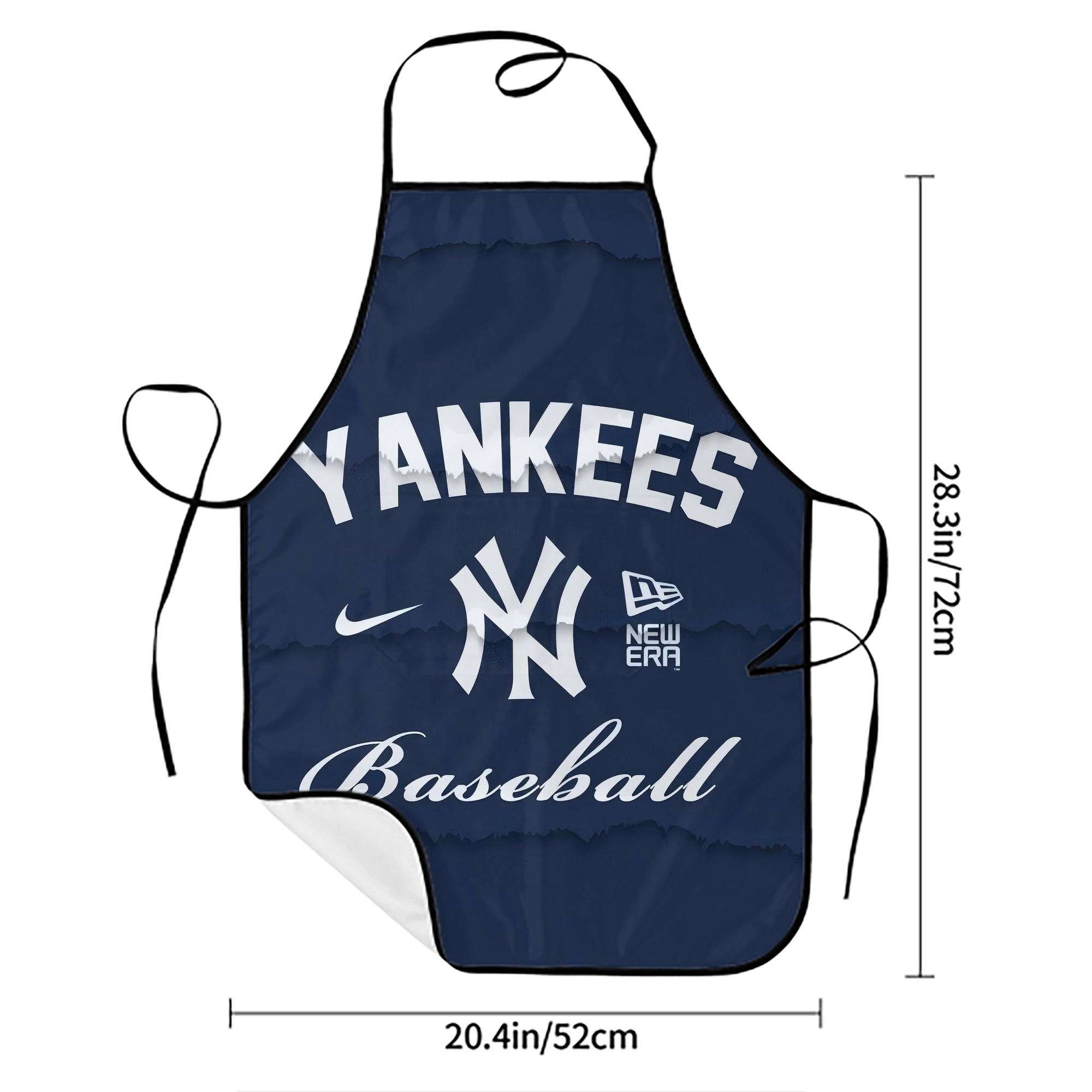 New York Yankees 167 Stain-Resistant Polyester Apron With Pocket – Full Print, Waterproof, Anti-Wrinkle, Anti-Pilling – Ideal For Kitchen, BBQ, Restaurant, Salon & More