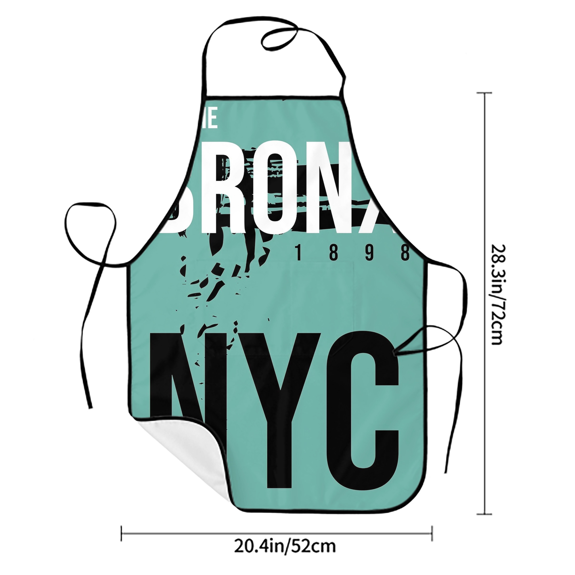 New York Yankees 186 Stain-Resistant Polyester Apron With Pocket – Full Print, Waterproof, Anti-Wrinkle, Anti-Pilling – Ideal For Kitchen, BBQ, Restaurant, Salon & More