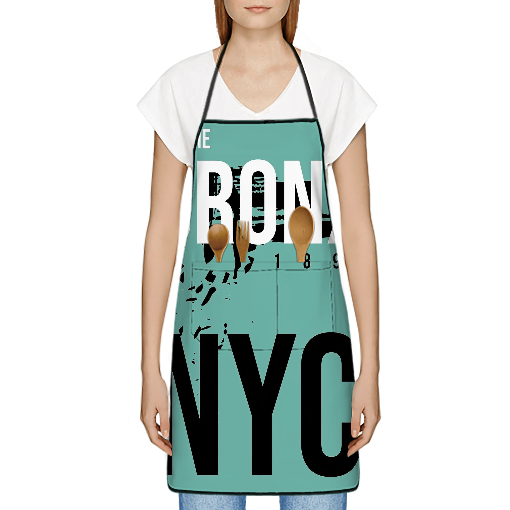 New York Yankees 186 Stain-Resistant Polyester Apron With Pocket – Full Print, Waterproof, Anti-Wrinkle, Anti-Pilling – Ideal For Kitchen, BBQ, Restaurant, Salon & More