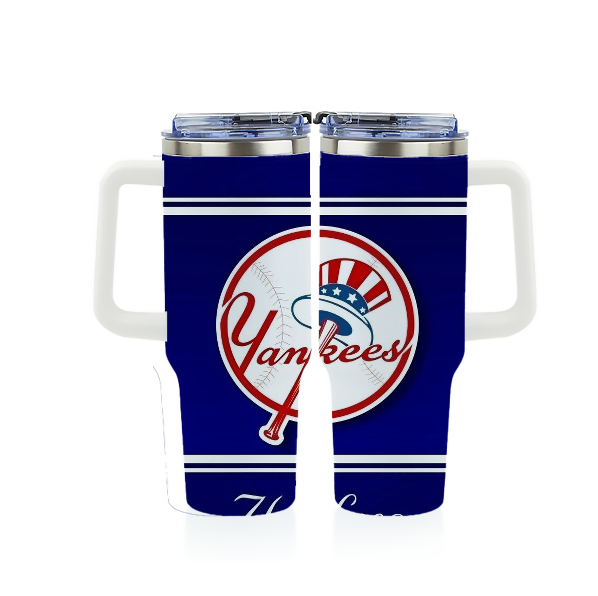 New York Yankees 139 40oz Full Wrap Car Tumbler – Durable Stainless Steel Travel Mug With Vibrant UV Print – Double Wall Insulated, Fits Most Car Cup Holders