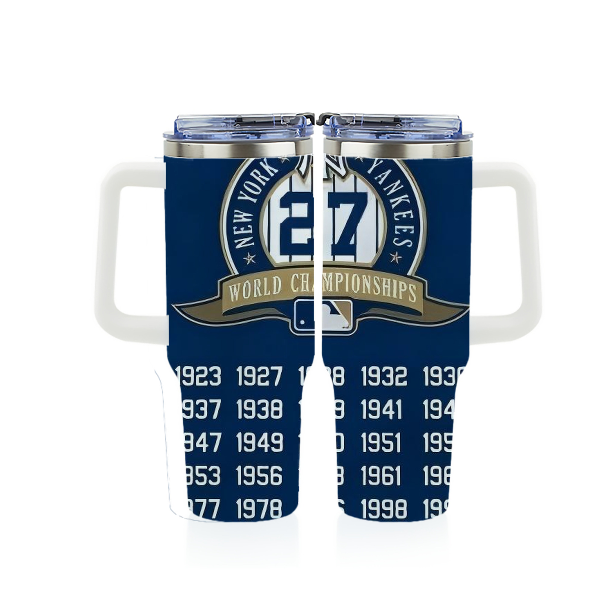 New York Yankees 144 40oz Full Wrap Car Tumbler – Durable Stainless Steel Travel Mug With Vibrant UV Print – Double Wall Insulated, Fits Most Car Cup Holders