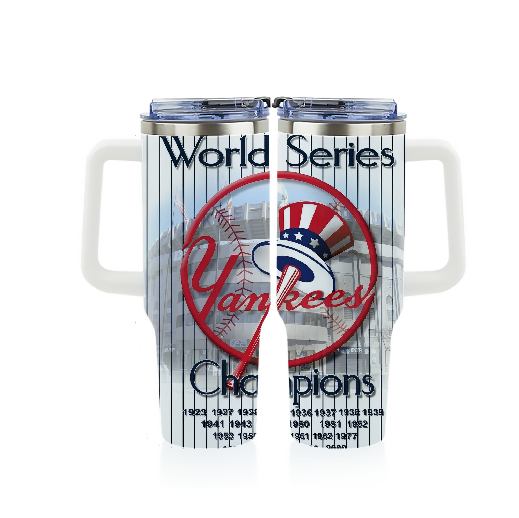New York Yankees 184 40oz Full Wrap Car Tumbler – Durable Stainless Steel Travel Mug With Vibrant UV Print – Double Wall Insulated, Fits Most Car Cup Holders