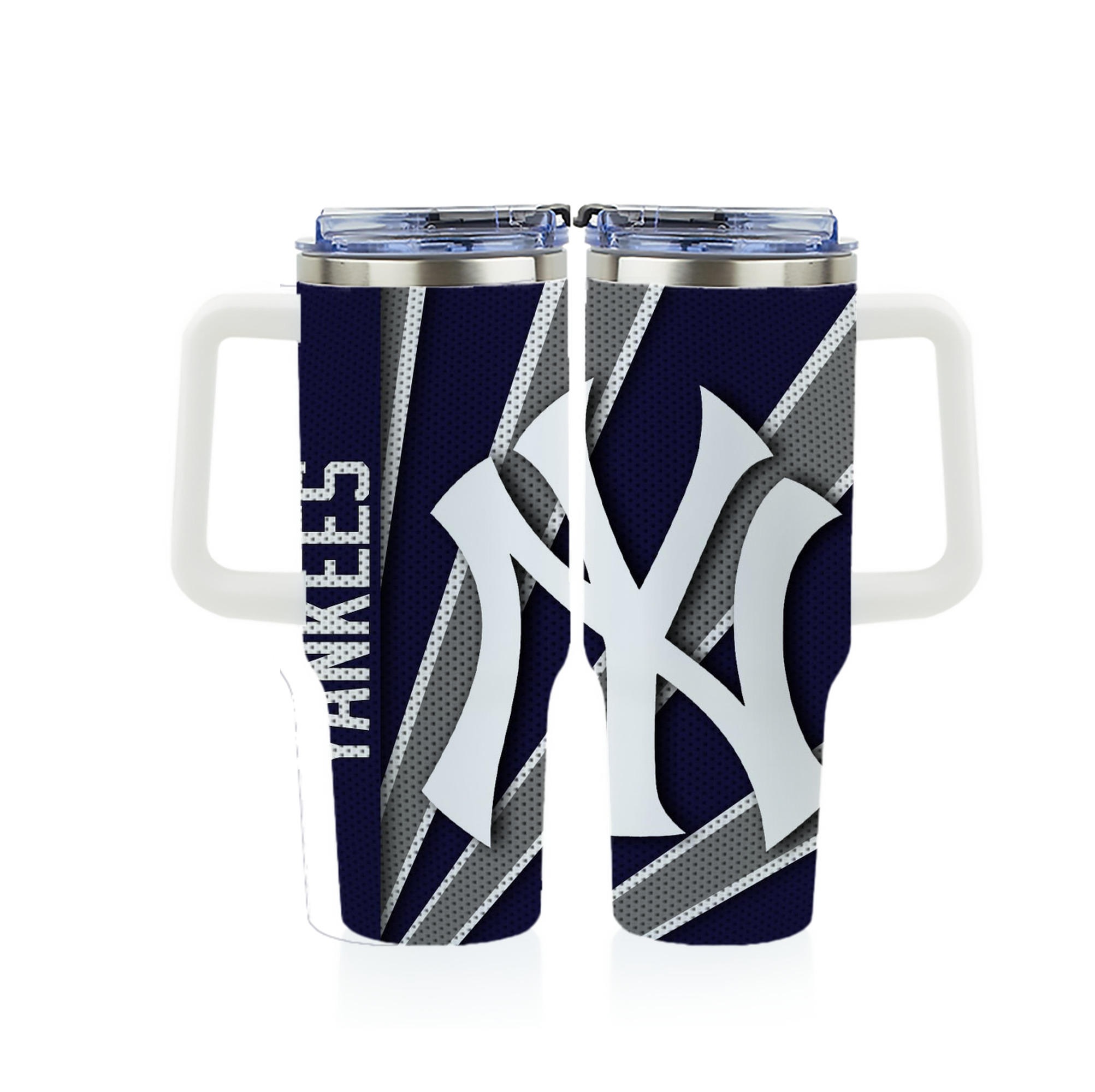 New York Yankees 321 40oz Full Wrap Car Tumbler – Durable Stainless Steel Travel Mug With Vibrant UV Print – Double Wall Insulated, Fits Most Car Cup Holders