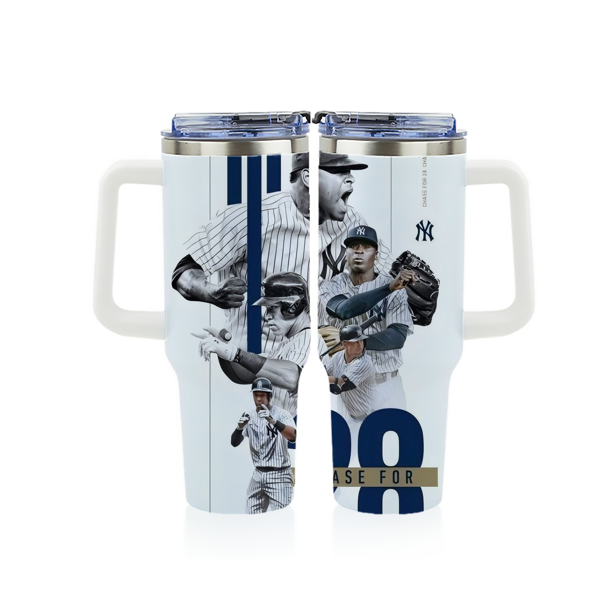 New York Yankees Chase For 28 40oz Full Wrap Car Tumbler – Durable Stainless Steel Travel Mug With Vibrant UV Print – Double Wall Insulated, Fits Most Car Cup Holders