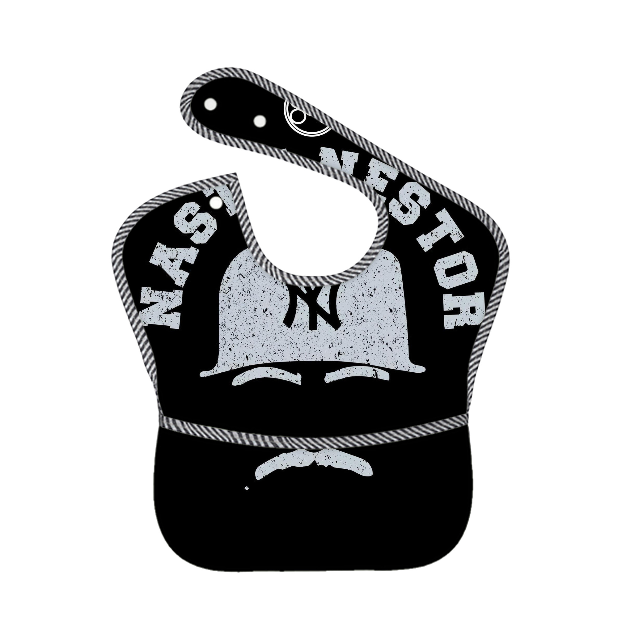 New York Yankees 152 Adjustable Waterproof Toddler Bib – Full-Print Durable Polyester – Foldable Crumb Pocket – Easy Snap Closure – Soft