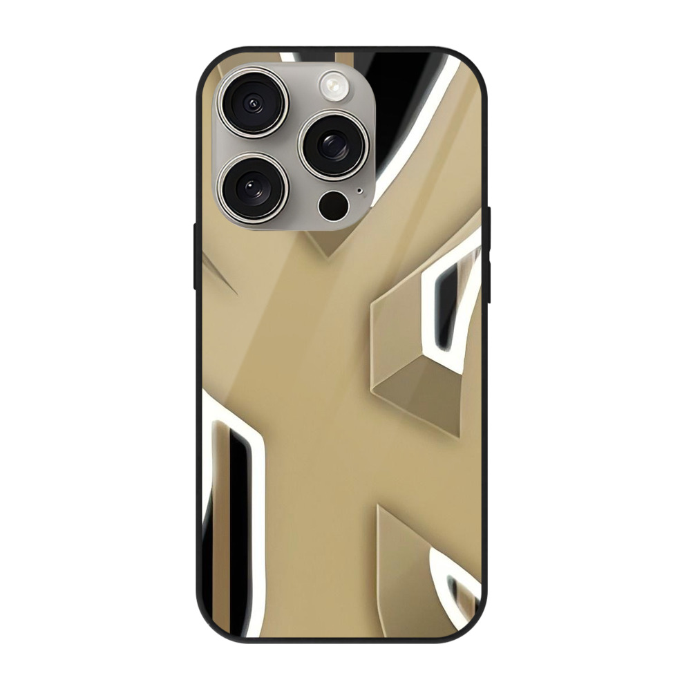 New York Yankees 185 IPhone 15 Pro Mirror Phone Case – UV Printed Glass + TPU – Scratch-Resistant, Wireless Charging Compatible, Precise Fit & Stylish Design