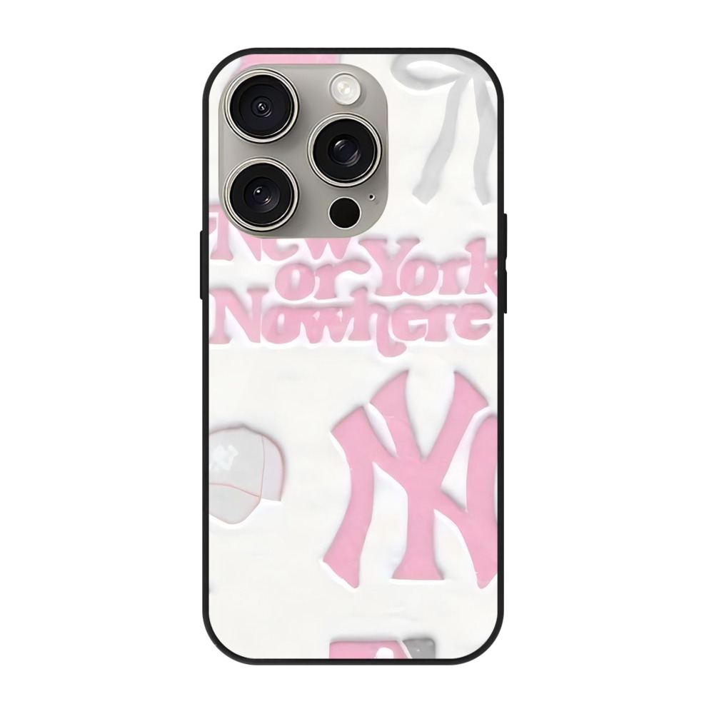 New York Yankees 206 IPhone 15 Pro Mirror Phone Case – UV Printed Glass + TPU – Scratch-Resistant, Wireless Charging Compatible, Precise Fit & Stylish Design