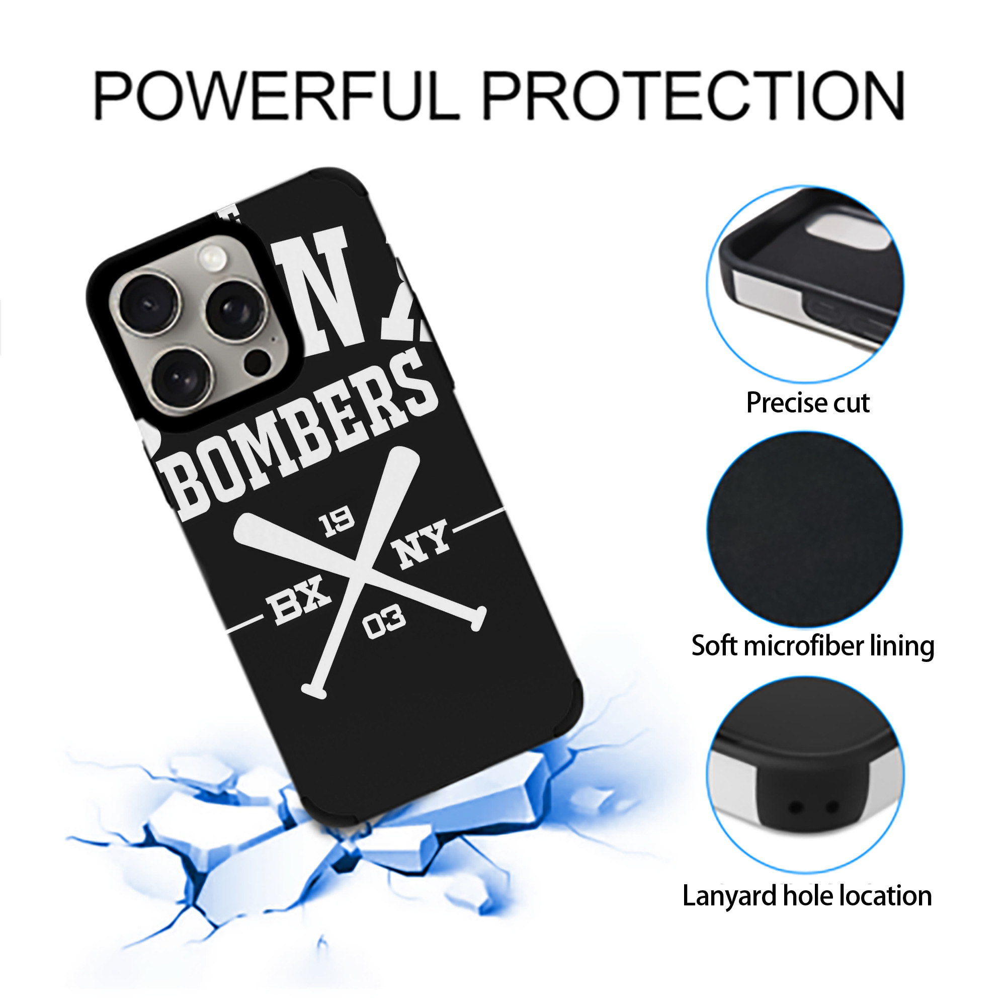 New York Yankees 163 IPhone 15 Pro Max PU Leather Case – Soft Lining, 360° Protection – Precise Fit, 3D Buttons, Easy Charging – Anti-Yellowing, Easy To Clean