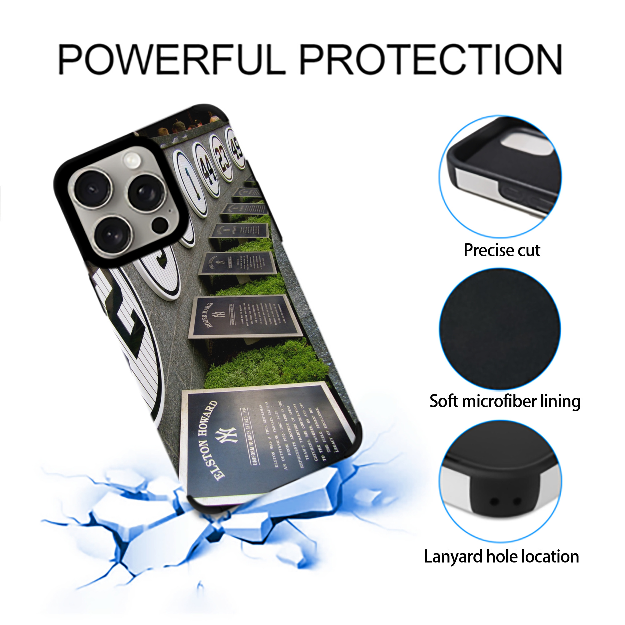 New York Yankees 253 IPhone 15 Pro Max PU Leather Case – Soft Lining, 360° Protection – Precise Fit, 3D Buttons, Easy Charging – Anti-Yellowing, Easy To Clean