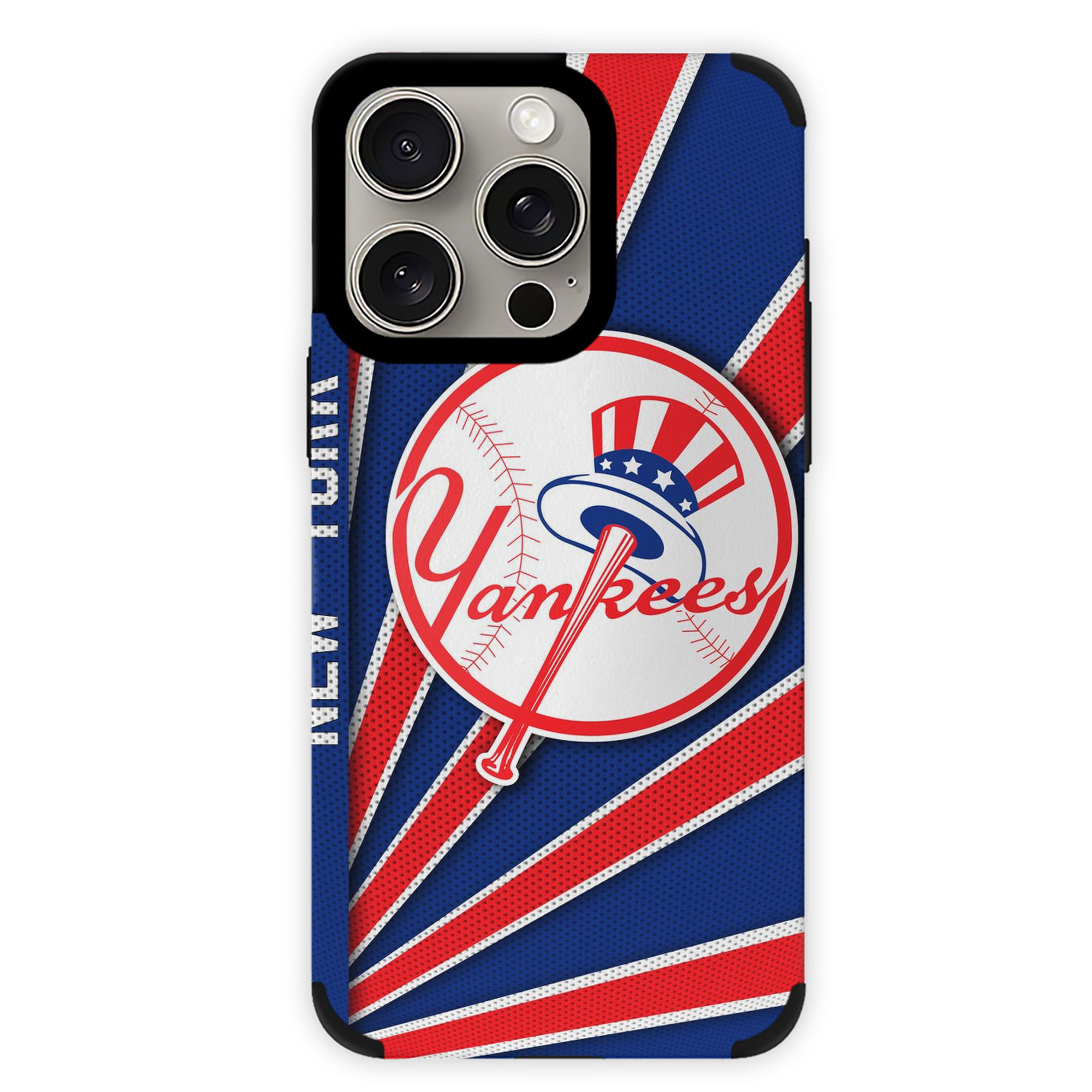 New York Yankees 182 IPhone 15 Pro Max PU Leather Case – Soft Lining, 360° Protection – Precise Fit, 3D Buttons, Easy Charging – Anti-Yellowing, Easy To Clean
