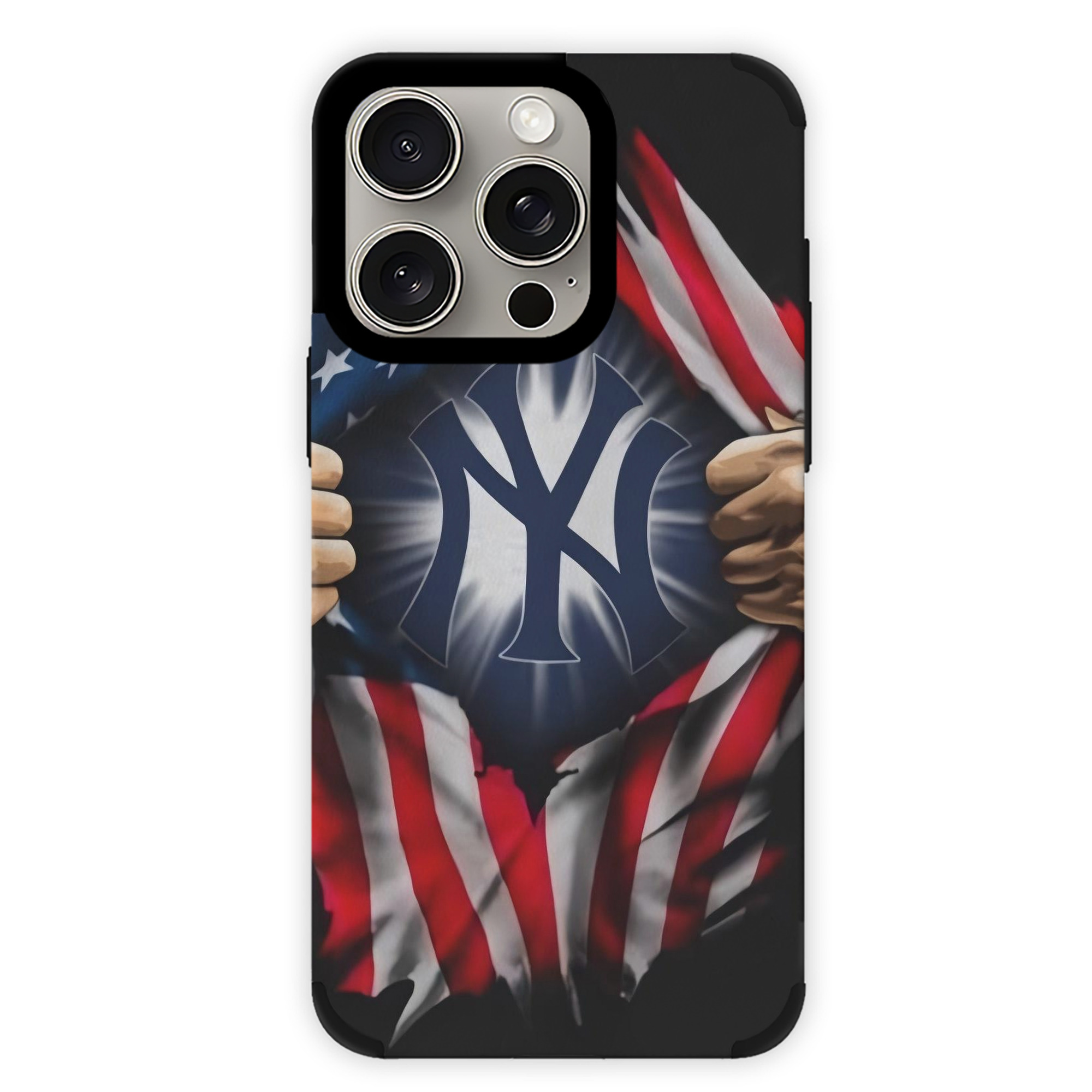 New York Yankees US Flag Yankees Inside Me IPhone 15 Pro Max PU Leather Case – Soft Lining, 360° Protection – Precise Fit, 3D Buttons, Easy Charging – Anti-Yellowing, Easy To Clean