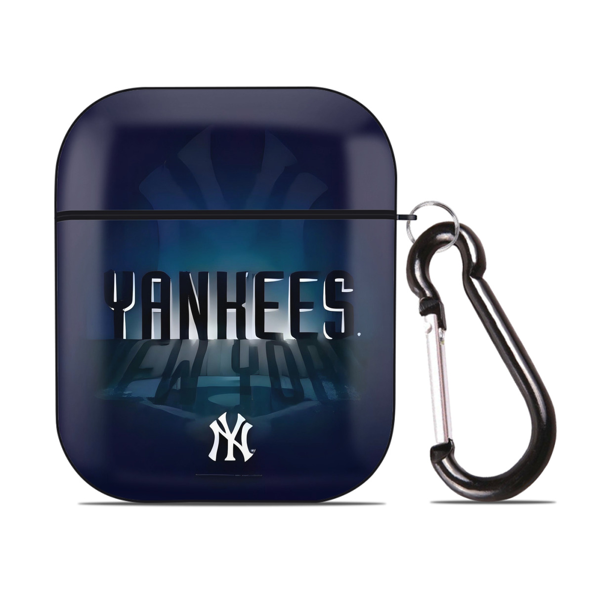 New York Yankees 160 AirPods 2 Case Hard Shell Black, Flexible PC Material, Precise Cutouts, Full Protection, Anti-Fingerprint, Washable, Includes Keychain – Durable & Slim Design