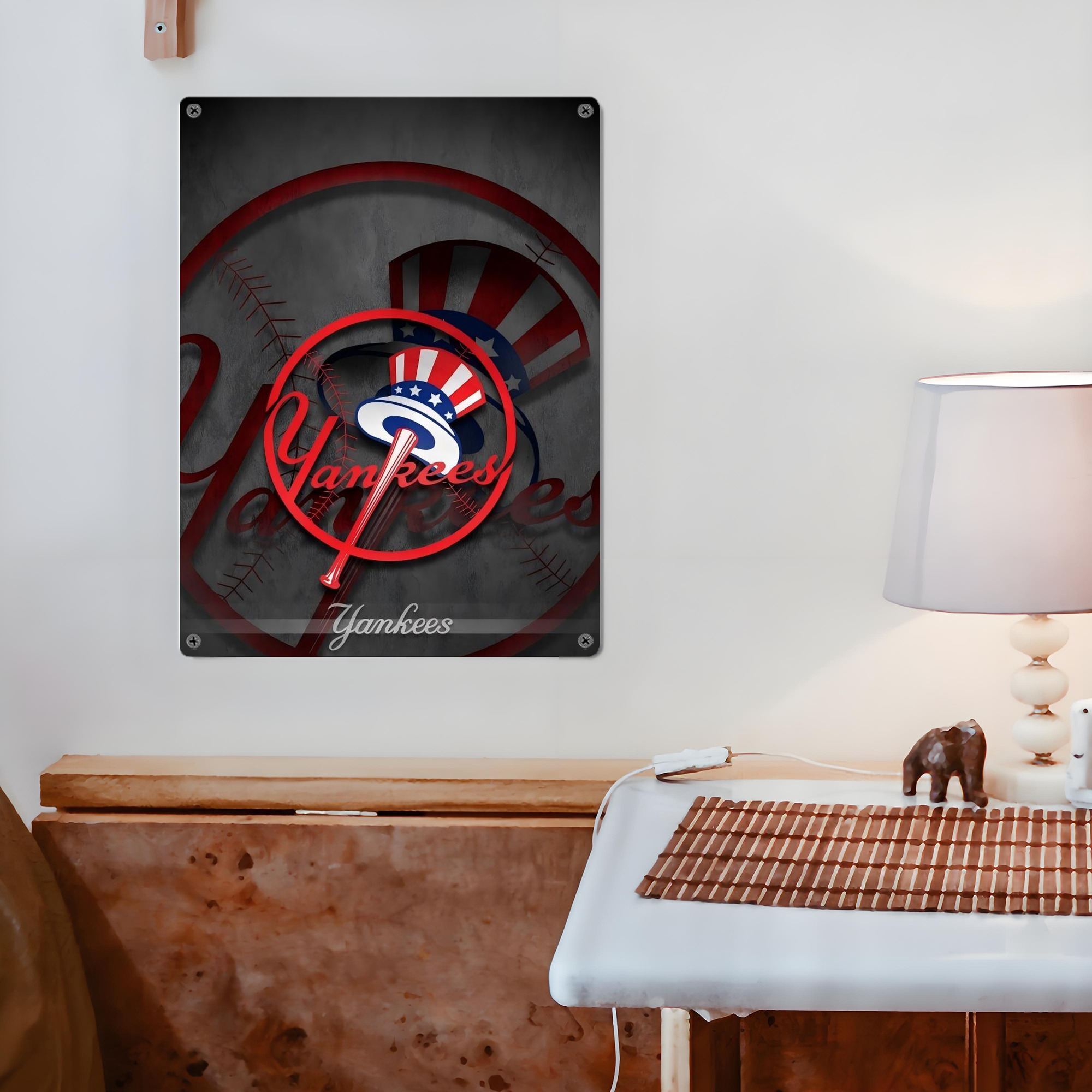 New York Yankees 97 Vintage Metal Tin Sign 12x16inch – Retro Wall Art Decor For Home, Bar, Kitchen, Bedroom, Office – Durable Iron Sheet Poster, Easy To Hang, Full-Color Printing