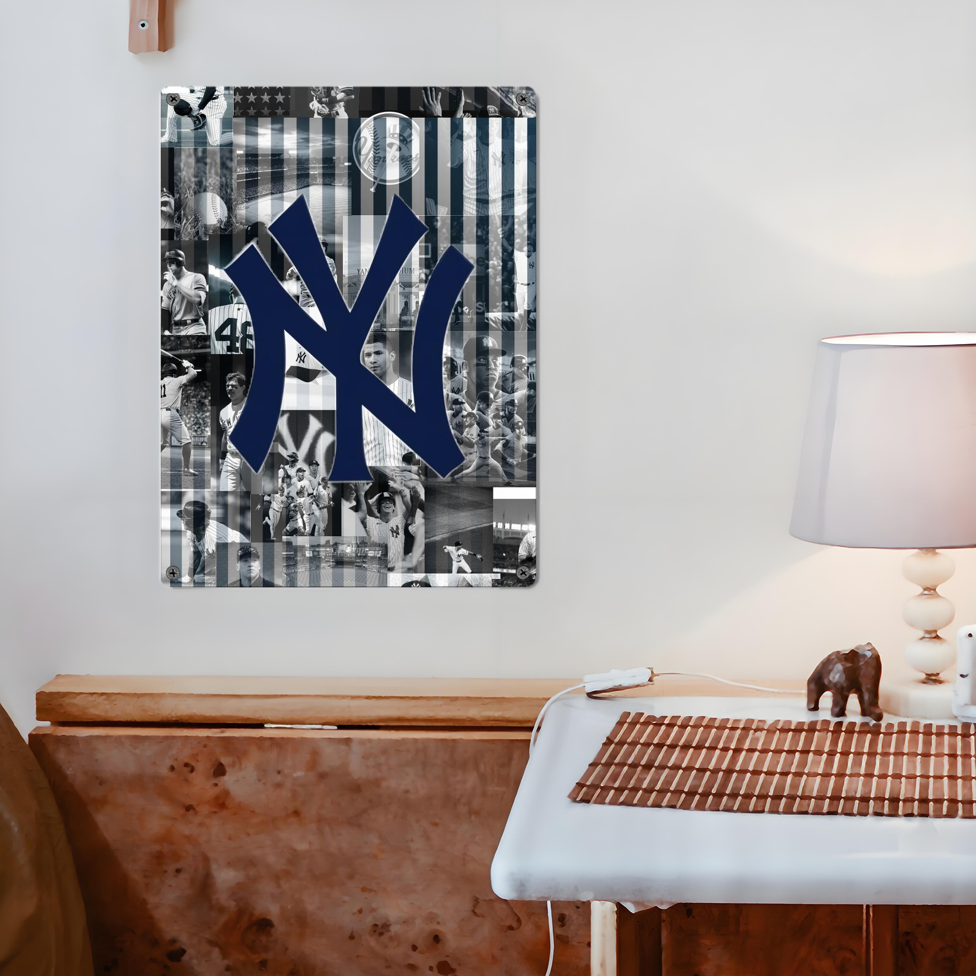 New York Yankees 135 Vintage Metal Tin Sign 12x16inch – Retro Wall Art Decor For Home, Bar, Kitchen, Bedroom, Office – Durable Iron Sheet Poster, Easy To Hang, Full-Color Printing