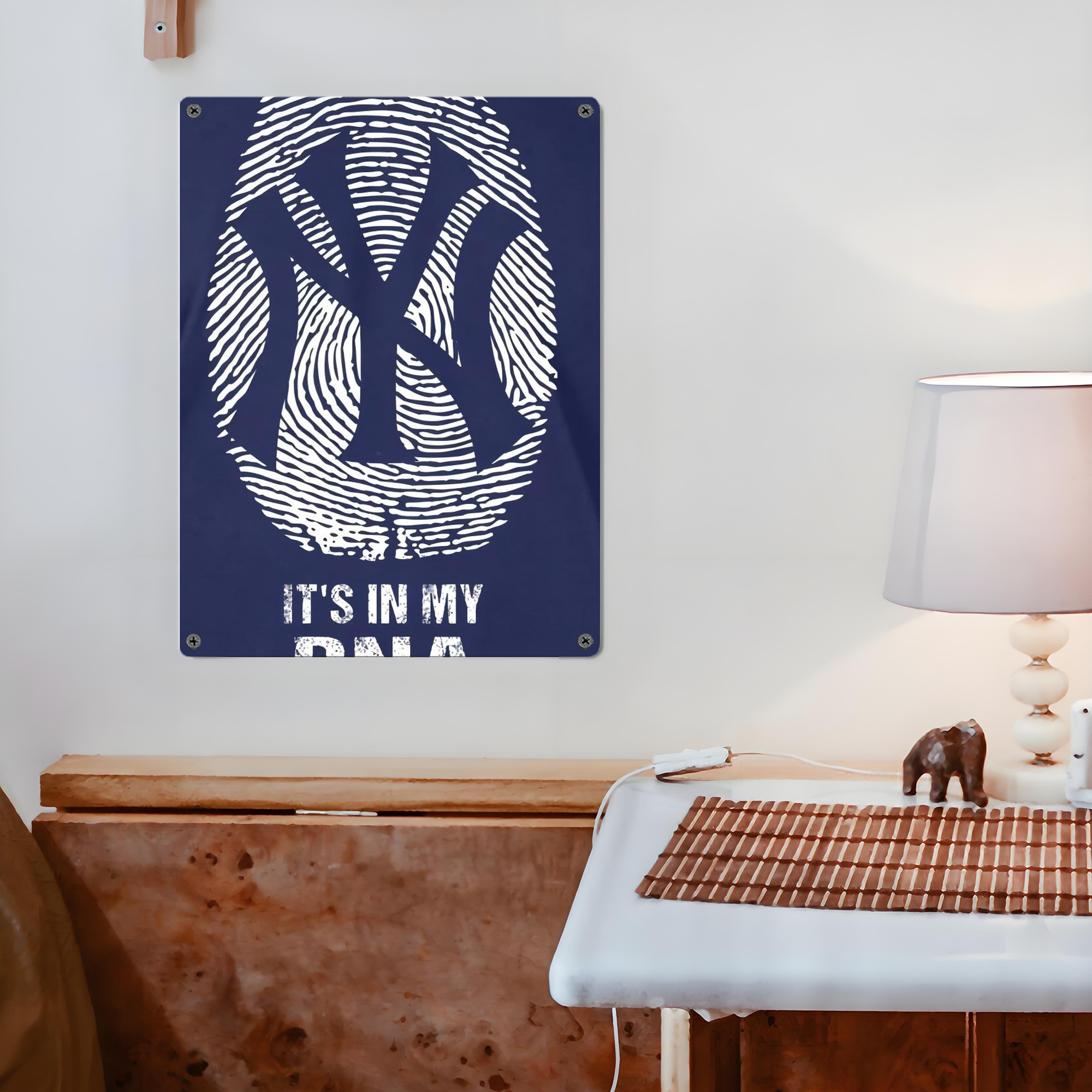 New York Yankees 145 Vintage Metal Tin Sign 12x16inch – Retro Wall Art Decor For Home, Bar, Kitchen, Bedroom, Office – Durable Iron Sheet Poster, Easy To Hang, Full-Color Printing
