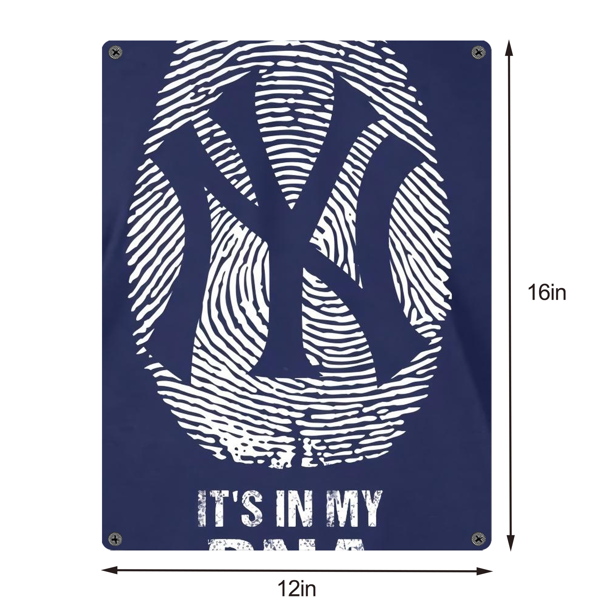New York Yankees 145 Vintage Metal Tin Sign 12x16inch – Retro Wall Art Decor For Home, Bar, Kitchen, Bedroom, Office – Durable Iron Sheet Poster, Easy To Hang, Full-Color Printing