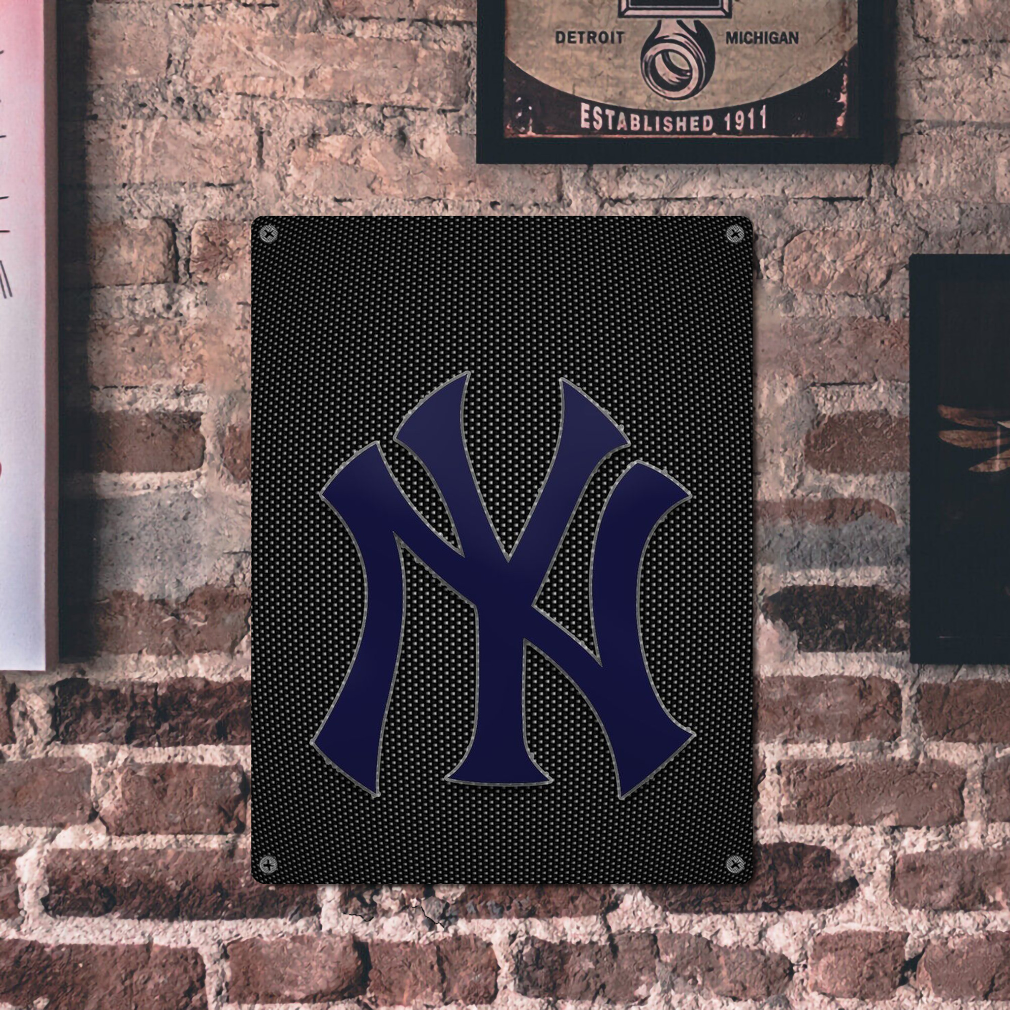 New York Yankees 166 Vintage Metal Tin Sign 12x16inch – Retro Wall Art Decor For Home, Bar, Kitchen, Bedroom, Office – Durable Iron Sheet Poster, Easy To Hang, Full-Color Printing
