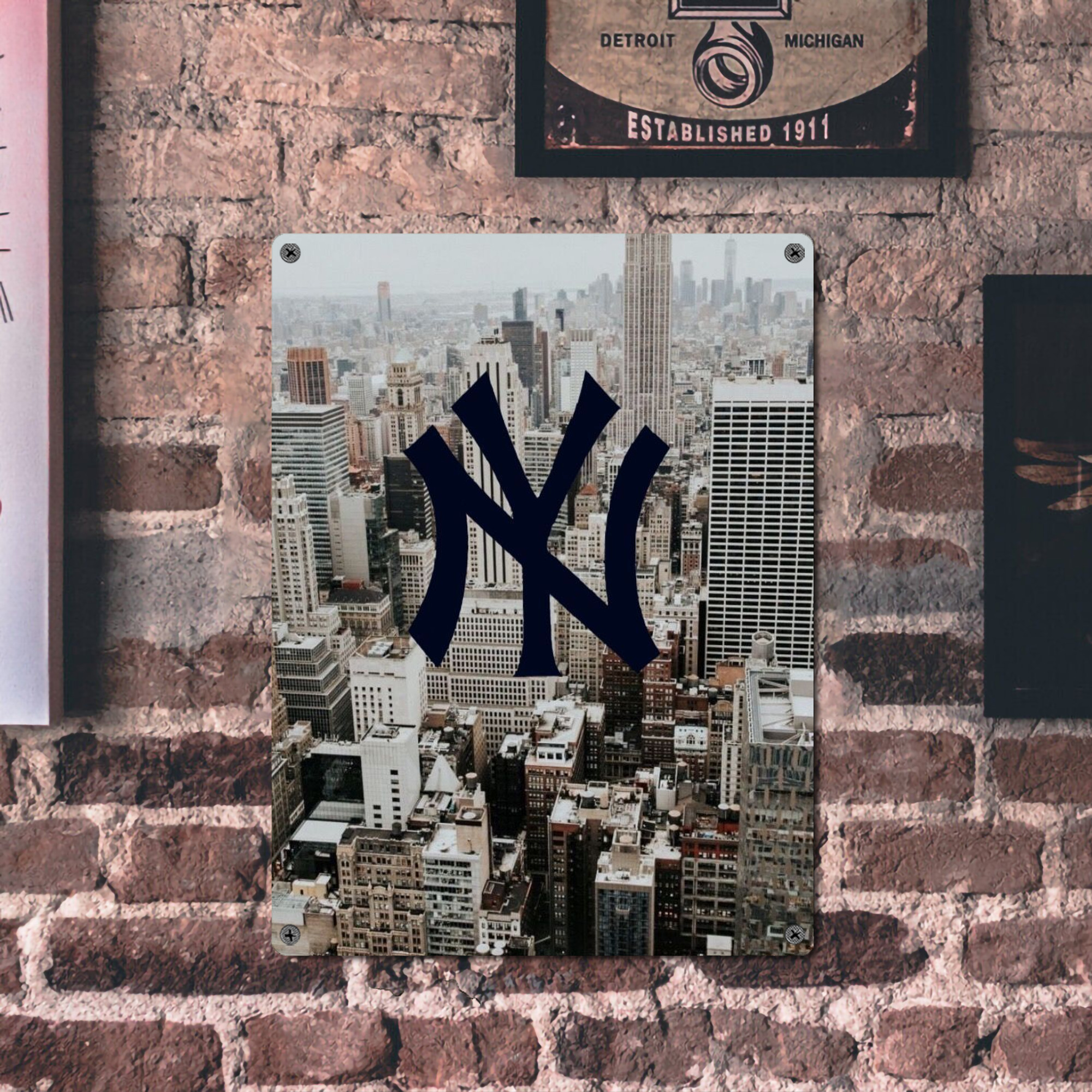 New York Yankees 171 Vintage Metal Tin Sign 12x16inch – Retro Wall Art Decor For Home, Bar, Kitchen, Bedroom, Office – Durable Iron Sheet Poster, Easy To Hang, Full-Color Printing