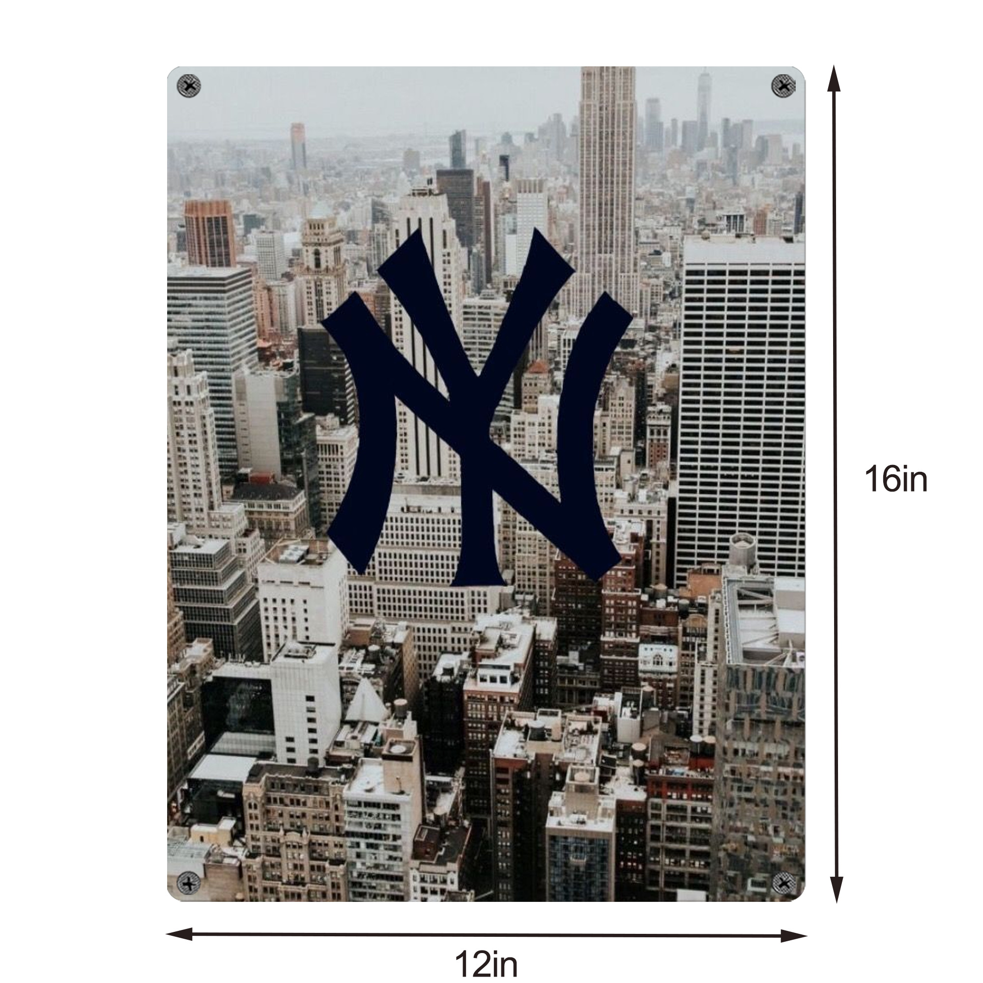 New York Yankees 171 Vintage Metal Tin Sign 12x16inch – Retro Wall Art Decor For Home, Bar, Kitchen, Bedroom, Office – Durable Iron Sheet Poster, Easy To Hang, Full-Color Printing