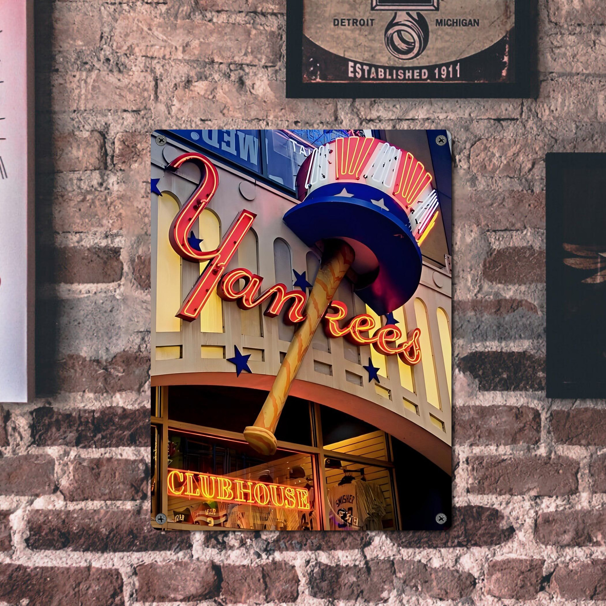 New York Yankees 178 Vintage Metal Tin Sign 12x16inch – Retro Wall Art Decor For Home, Bar, Kitchen, Bedroom, Office – Durable Iron Sheet Poster, Easy To Hang, Full-Color Printing