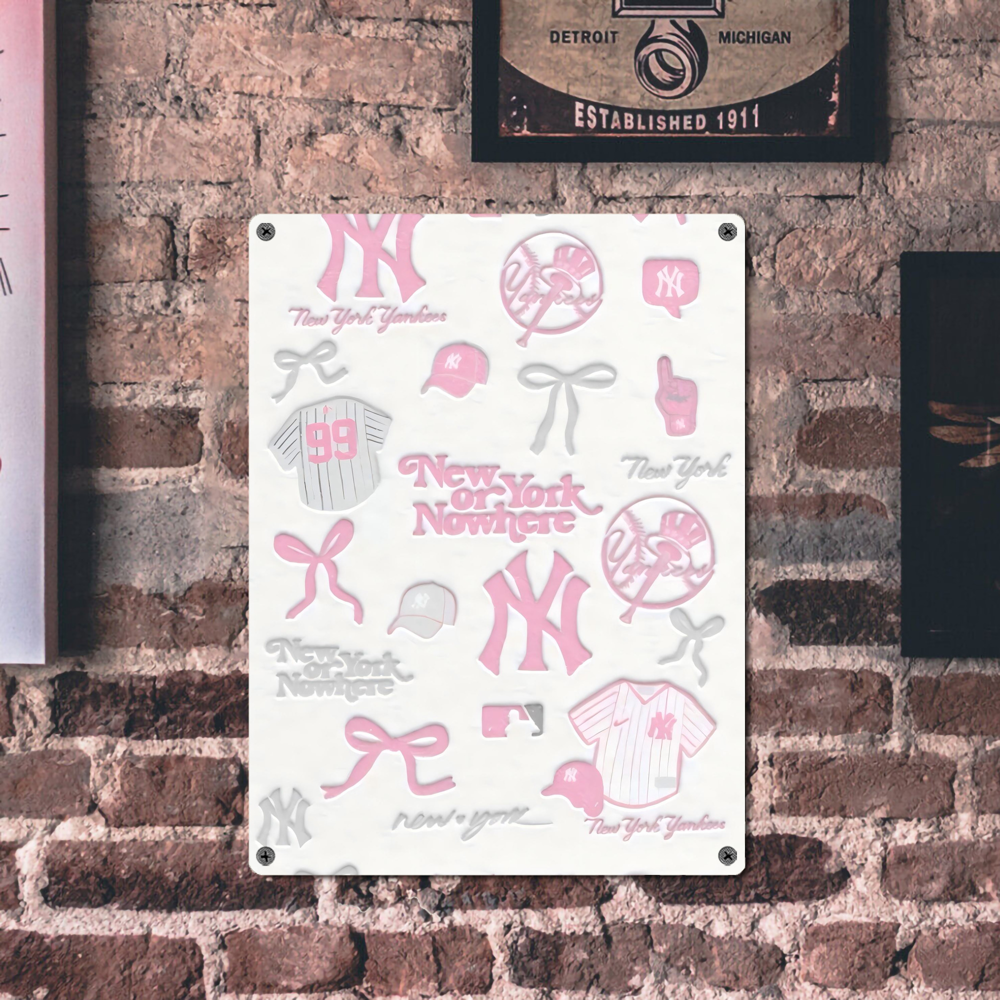 New York Yankees 206 Vintage Metal Tin Sign 12x16inch – Retro Wall Art Decor For Home, Bar, Kitchen, Bedroom, Office – Durable Iron Sheet Poster, Easy To Hang, Full-Color Printing