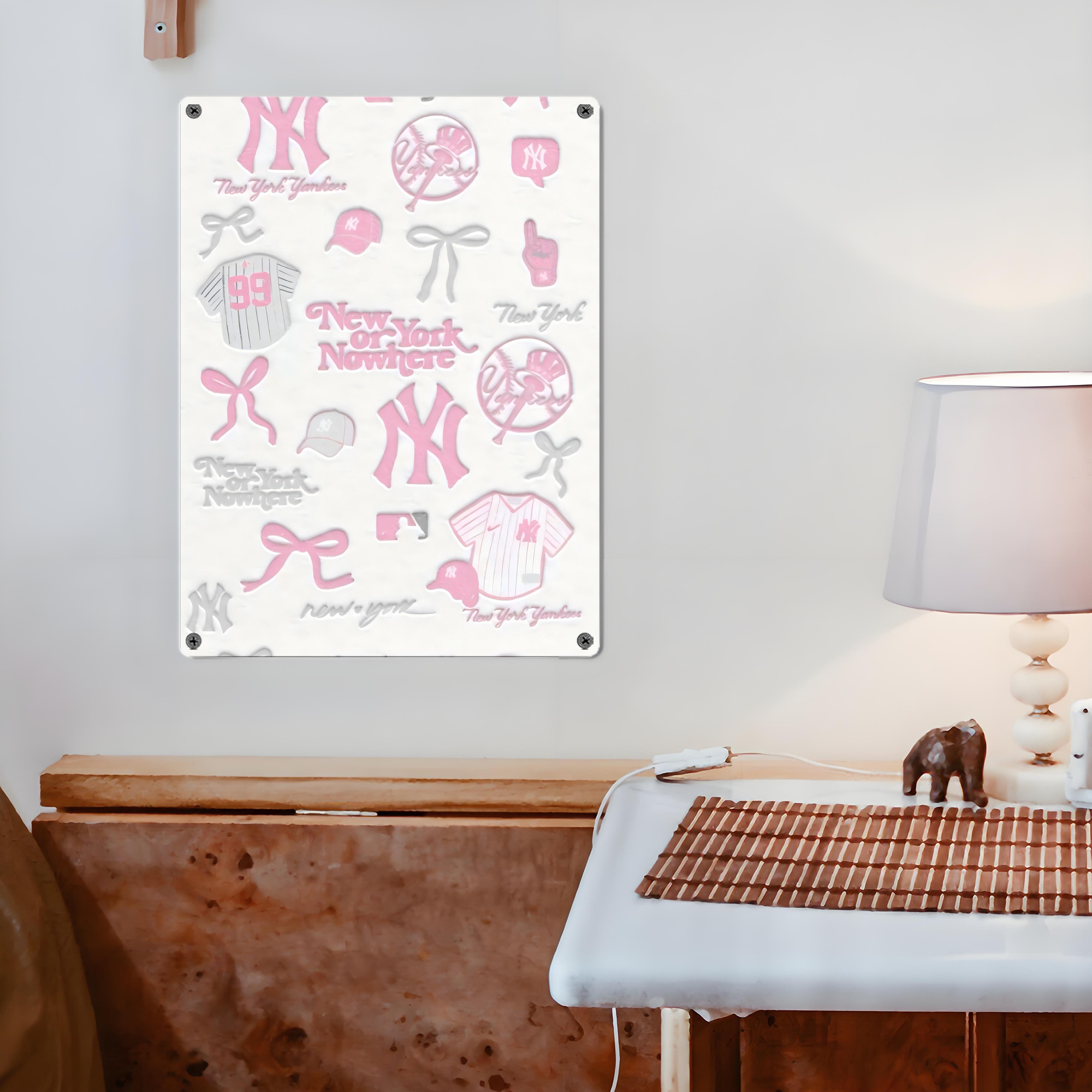 New York Yankees 206 Vintage Metal Tin Sign 12x16inch – Retro Wall Art Decor For Home, Bar, Kitchen, Bedroom, Office – Durable Iron Sheet Poster, Easy To Hang, Full-Color Printing