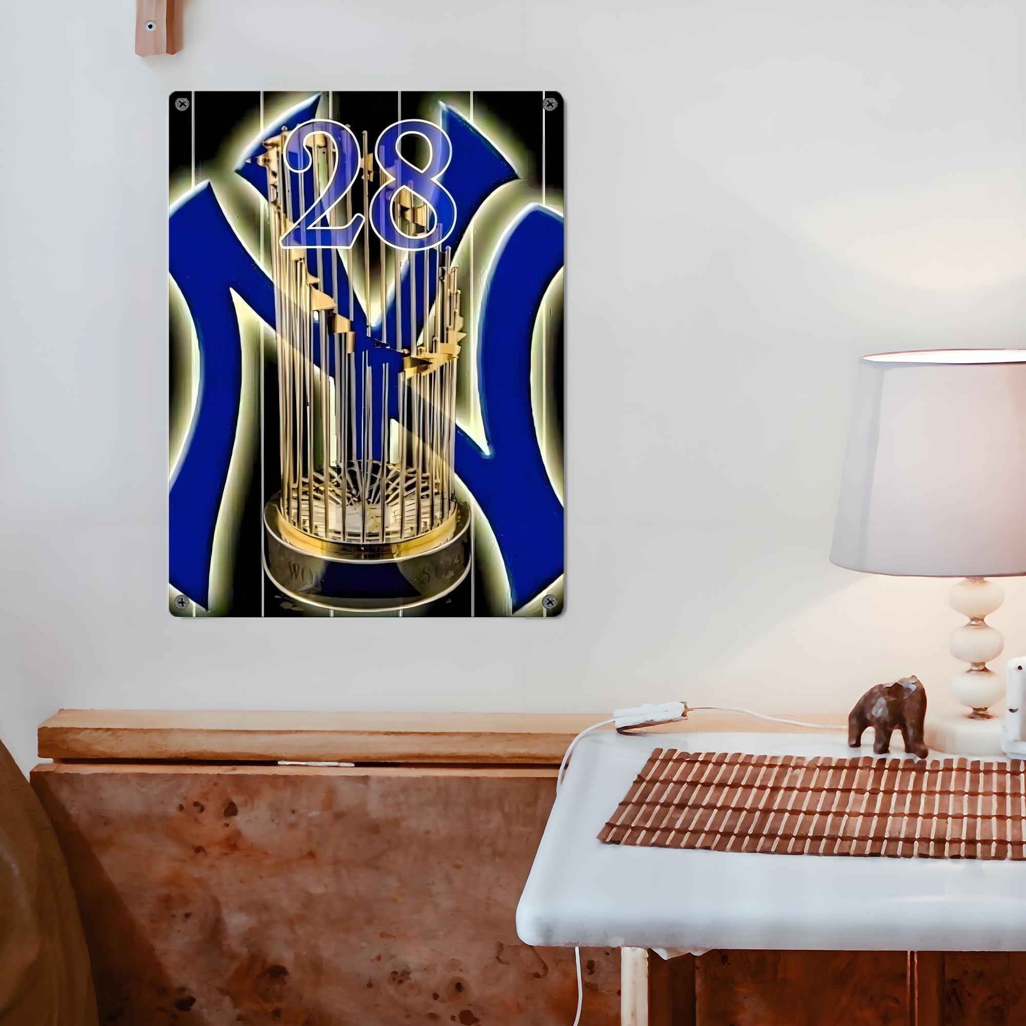 New York Yankees 212 Vintage Metal Tin Sign 12x16inch – Retro Wall Art Decor For Home, Bar, Kitchen, Bedroom, Office – Durable Iron Sheet Poster, Easy To Hang, Full-Color Printing