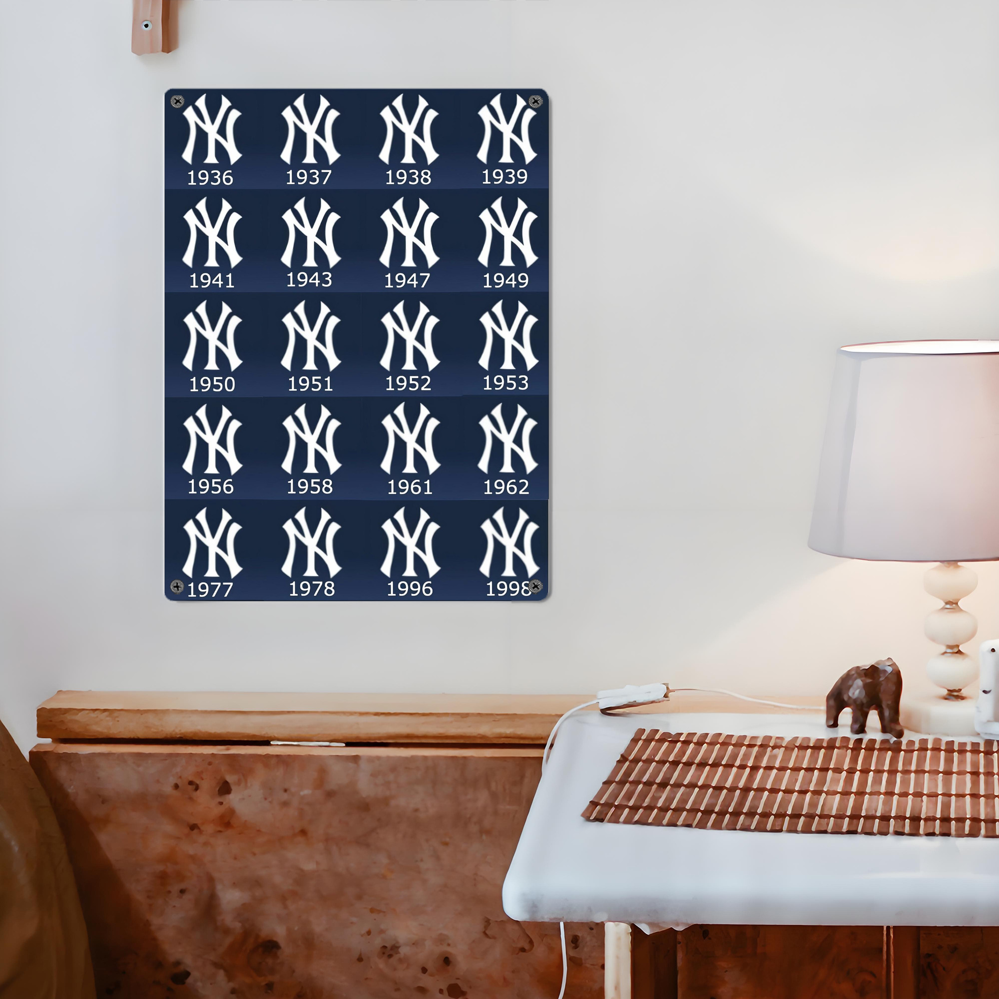 New York Yankees 229 Vintage Metal Tin Sign 12x16inch – Retro Wall Art Decor For Home, Bar, Kitchen, Bedroom, Office – Durable Iron Sheet Poster, Easy To Hang, Full-Color Printing