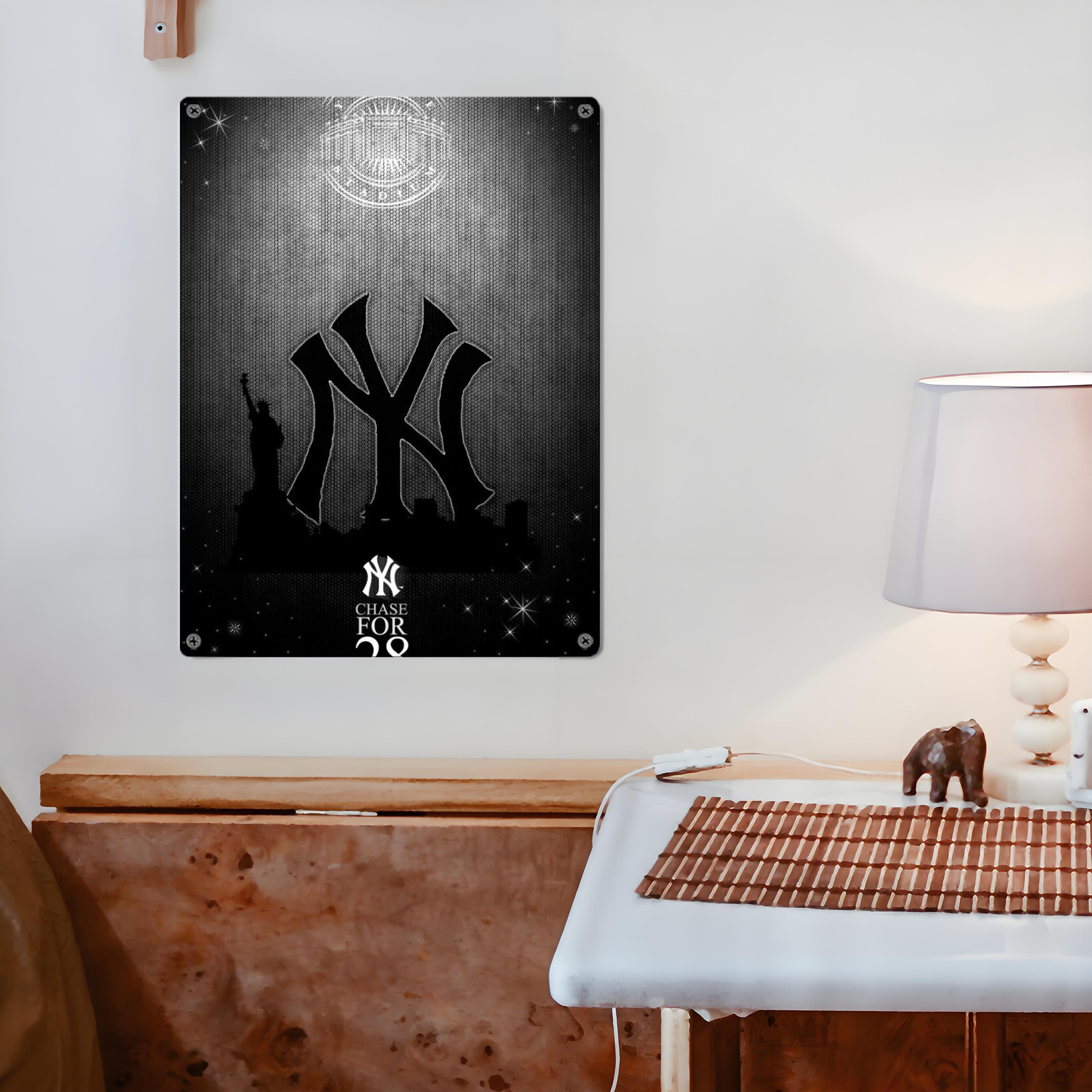 New York Yankees 313 Vintage Metal Tin Sign 12x16inch – Retro Wall Art Decor For Home, Bar, Kitchen, Bedroom, Office – Durable Iron Sheet Poster, Easy To Hang, Full-Color Printing