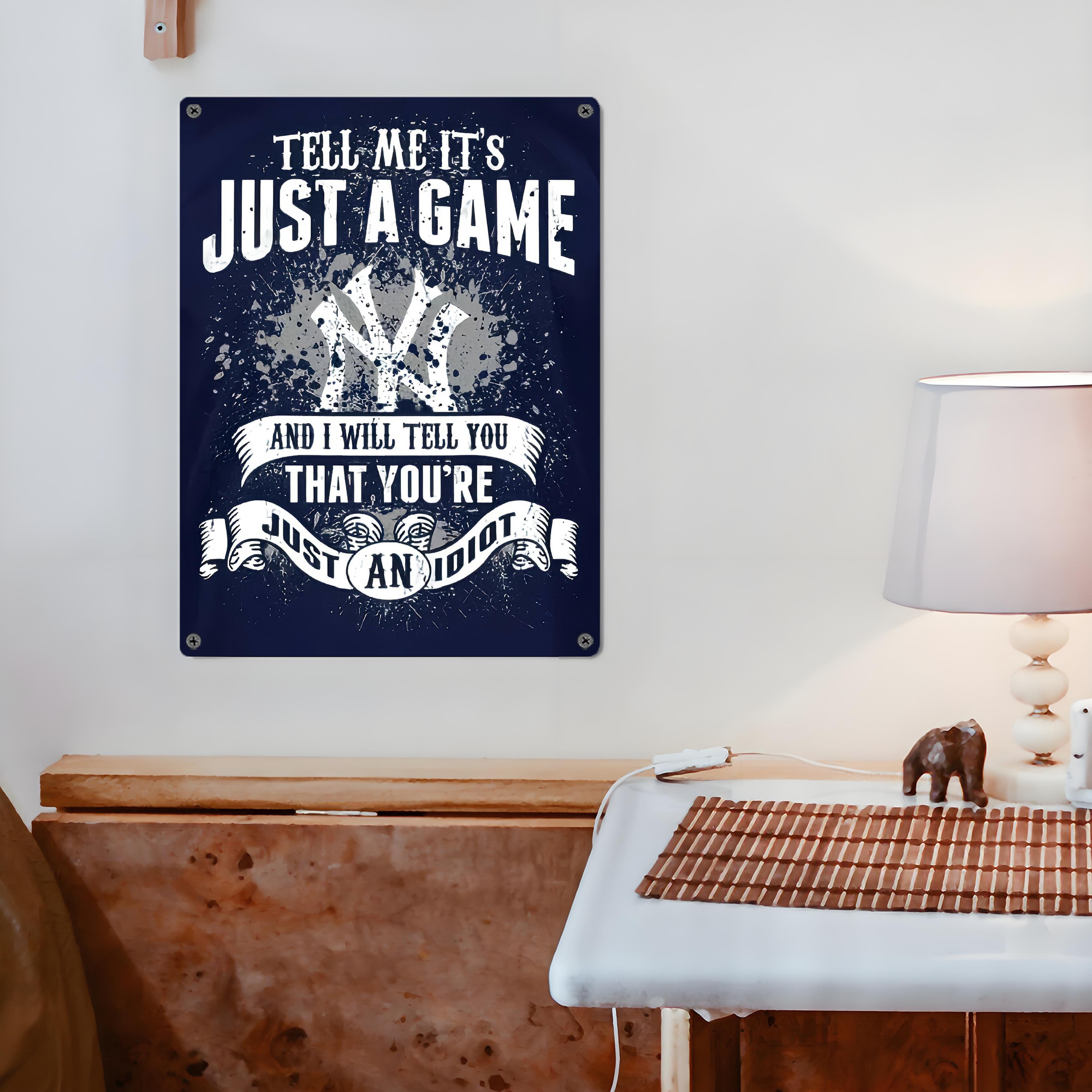 New York Yankees 322 Vintage Metal Tin Sign 12x16inch – Retro Wall Art Decor For Home, Bar, Kitchen, Bedroom, Office – Durable Iron Sheet Poster, Easy To Hang, Full-Color Printing