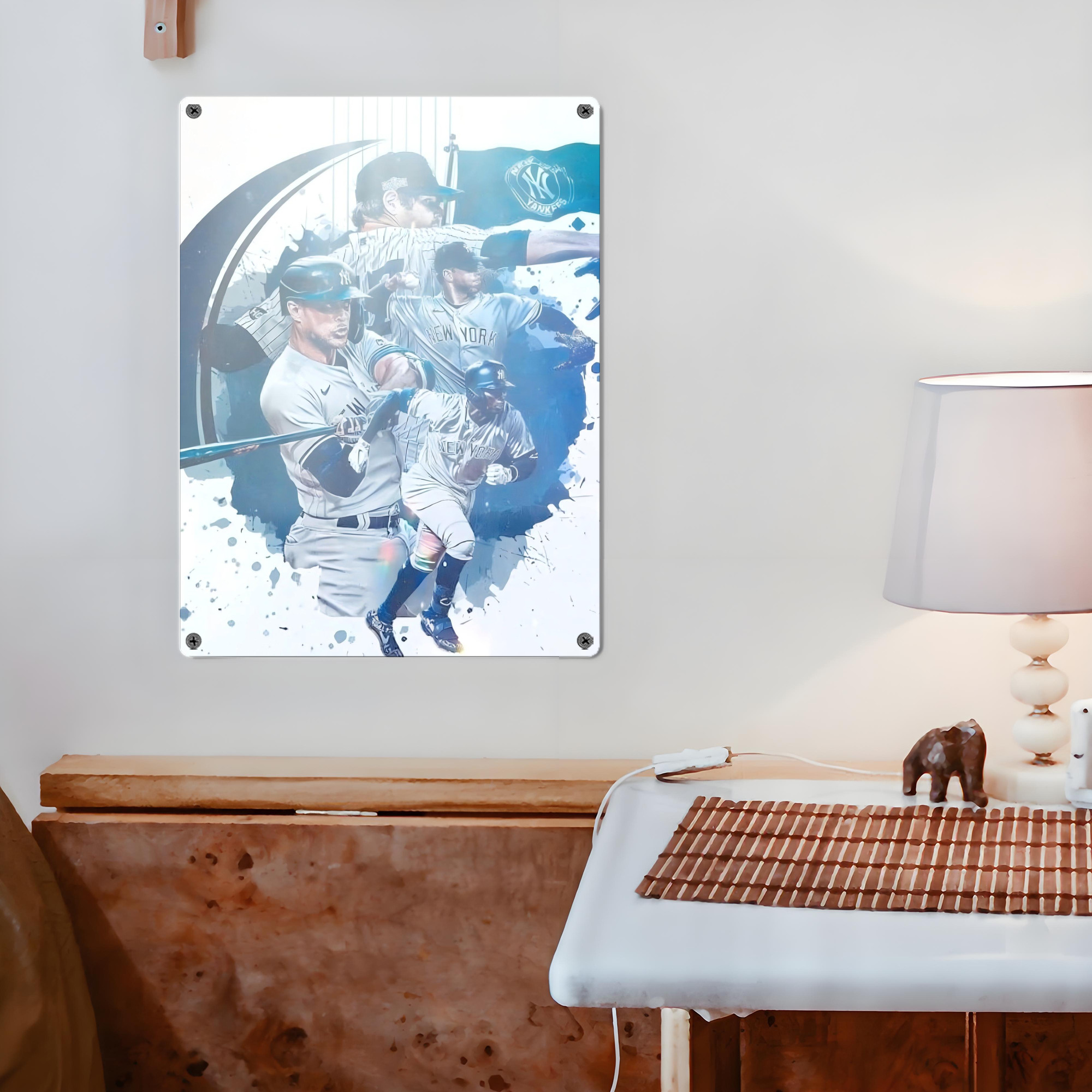 New York Yankees 329 Vintage Metal Tin Sign 12x16inch – Retro Wall Art Decor For Home, Bar, Kitchen, Bedroom, Office – Durable Iron Sheet Poster, Easy To Hang, Full-Color Printing