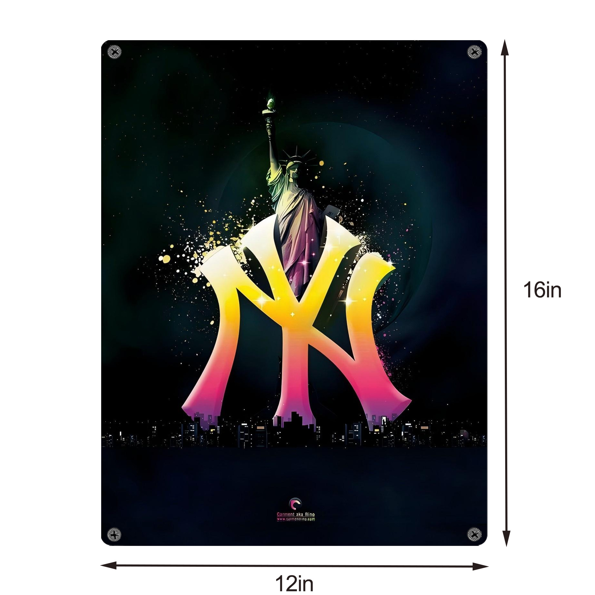 New York Yankees 335 Vintage Metal Tin Sign 12x16inch – Retro Wall Art Decor For Home, Bar, Kitchen, Bedroom, Office – Durable Iron Sheet Poster, Easy To Hang, Full-Color Printing