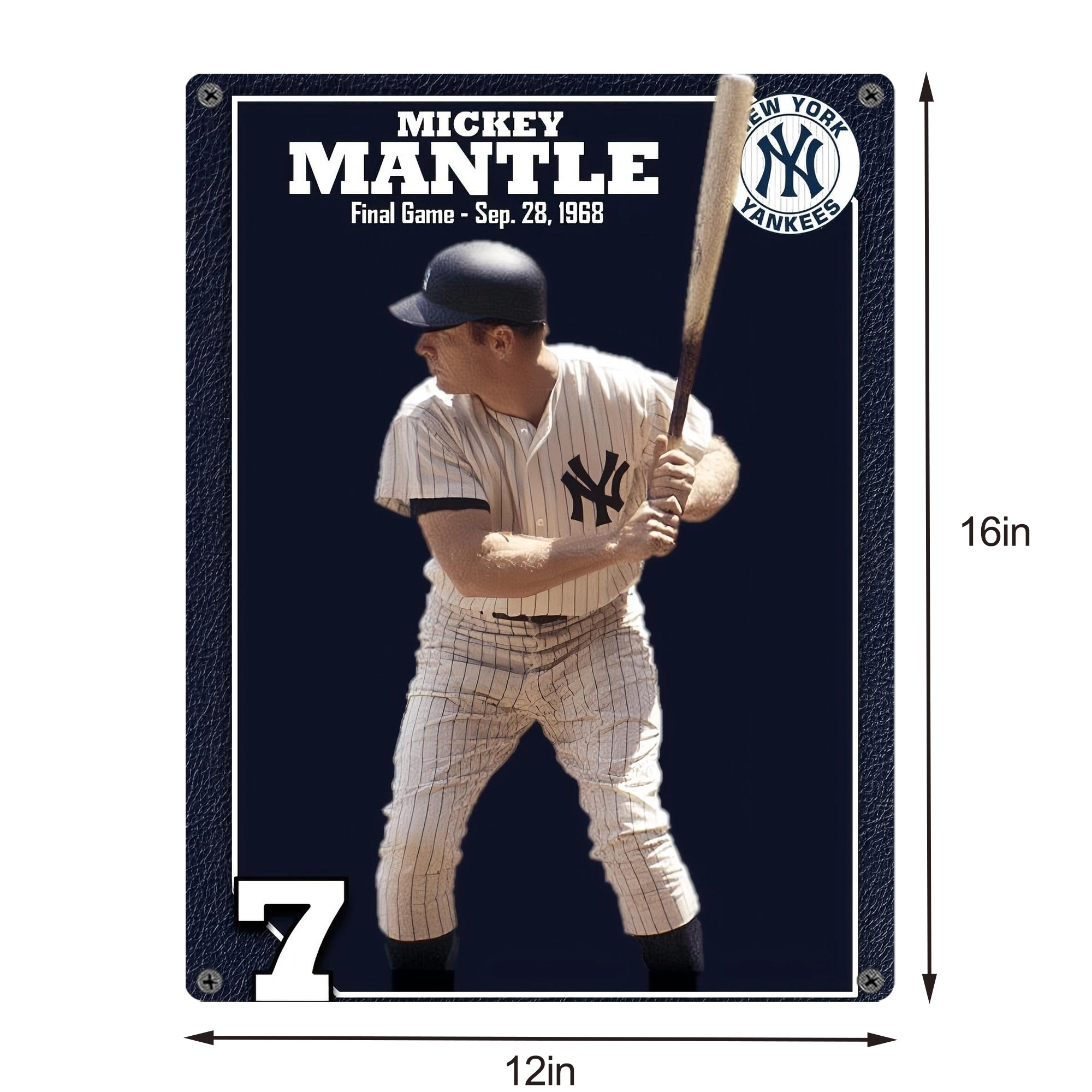 New York Yankees 344 Vintage Metal Tin Sign 12x16inch – Retro Wall Art Decor For Home, Bar, Kitchen, Bedroom, Office – Durable Iron Sheet Poster, Easy To Hang, Full-Color Printing