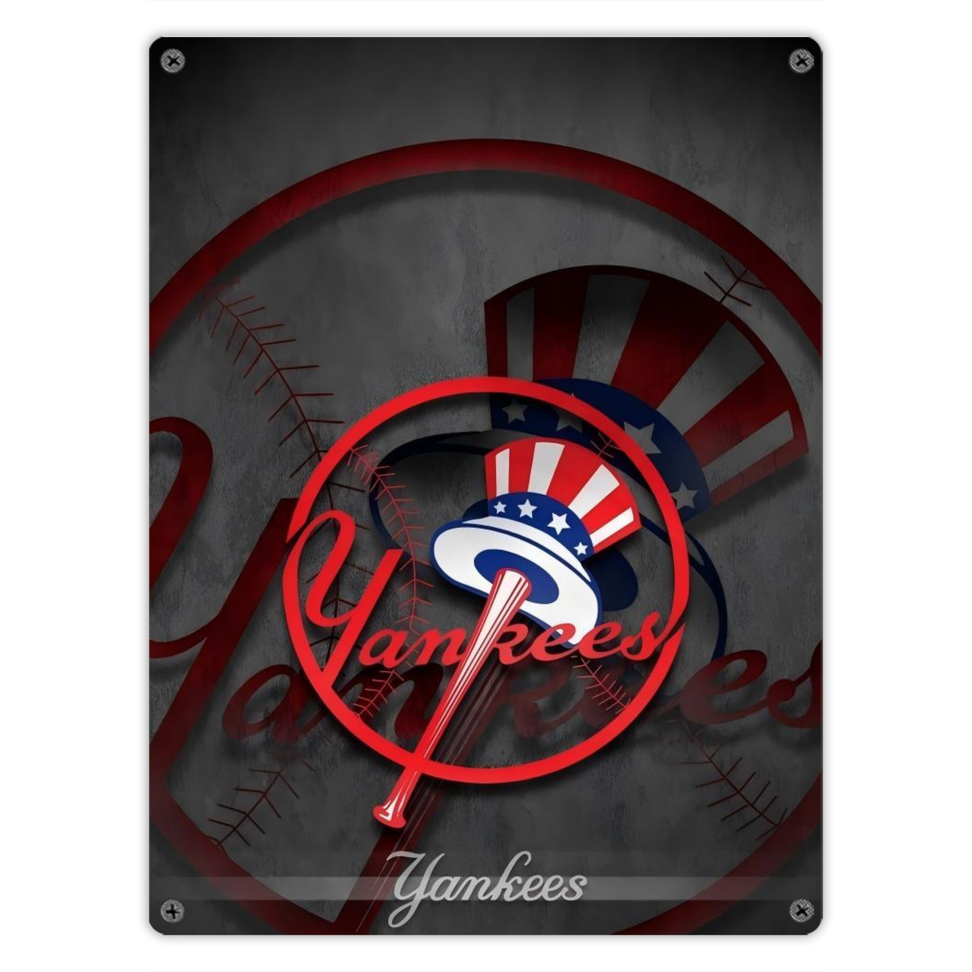 New York Yankees 97 Vintage Metal Tin Sign 12x16inch – Retro Wall Art Decor For Home, Bar, Kitchen, Bedroom, Office – Durable Iron Sheet Poster, Easy To Hang, Full-Color Printing