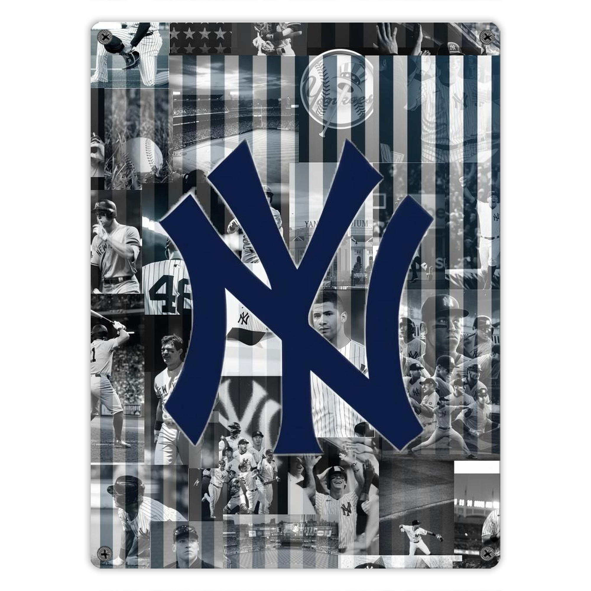New York Yankees 135 Vintage Metal Tin Sign 12x16inch – Retro Wall Art Decor For Home, Bar, Kitchen, Bedroom, Office – Durable Iron Sheet Poster, Easy To Hang, Full-Color Printing