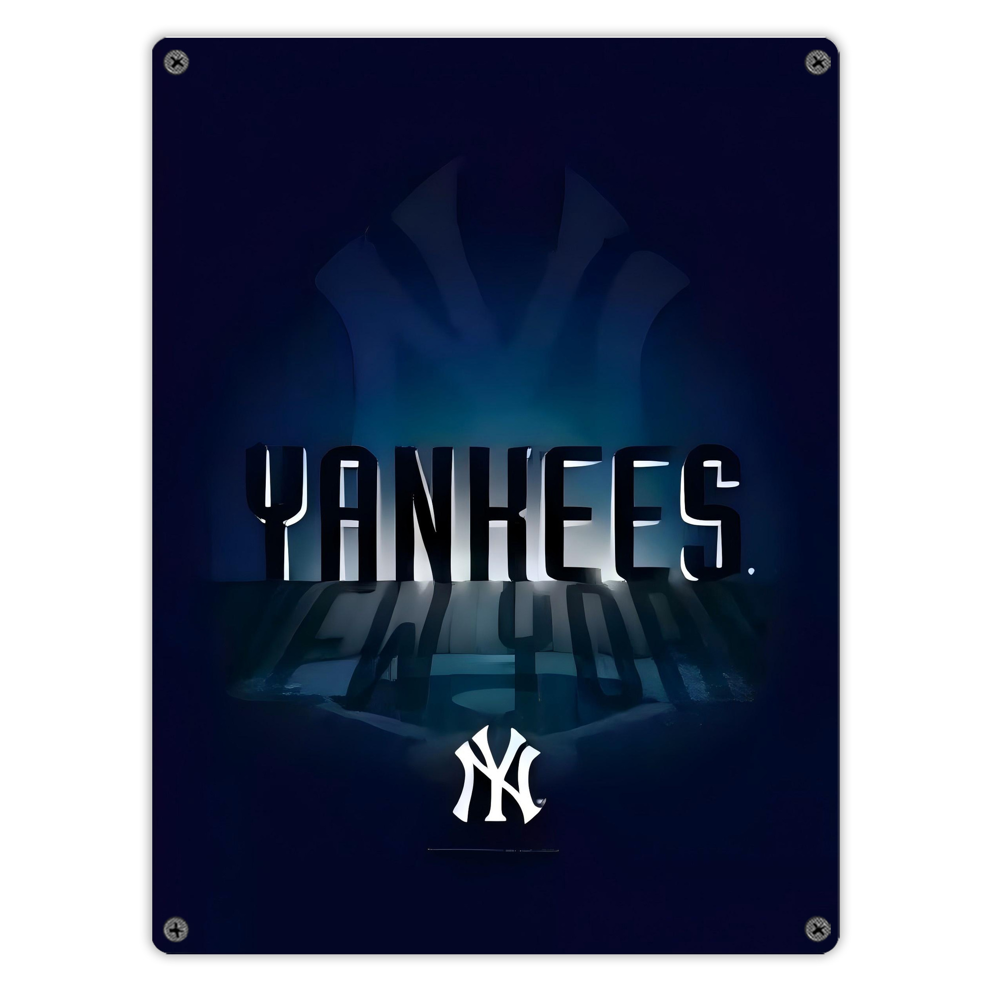 New York Yankees 160 Vintage Metal Tin Sign 12x16inch – Retro Wall Art Decor For Home, Bar, Kitchen, Bedroom, Office – Durable Iron Sheet Poster, Easy To Hang, Full-Color Printing