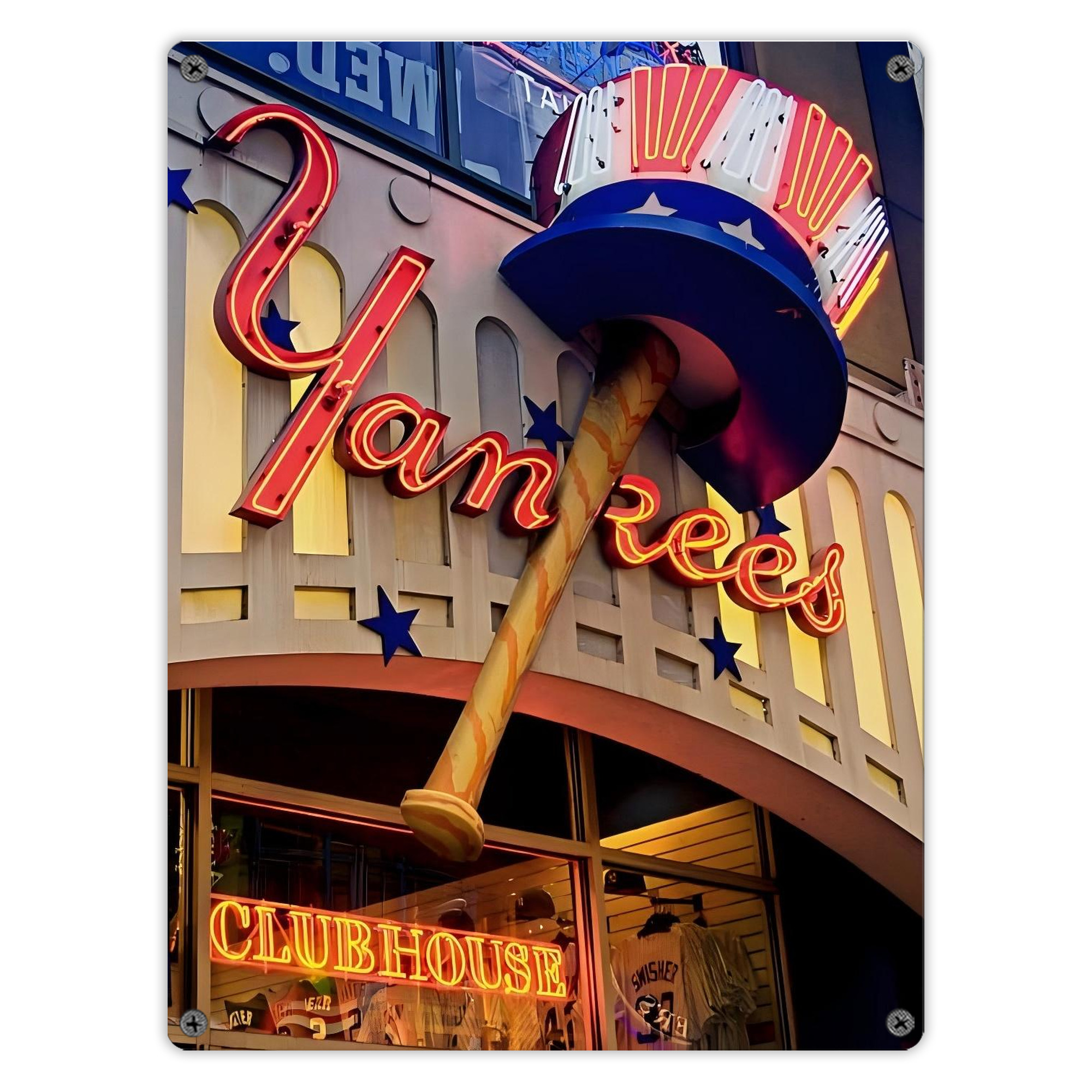 New York Yankees 178 Vintage Metal Tin Sign 12x16inch – Retro Wall Art Decor For Home, Bar, Kitchen, Bedroom, Office – Durable Iron Sheet Poster, Easy To Hang, Full-Color Printing