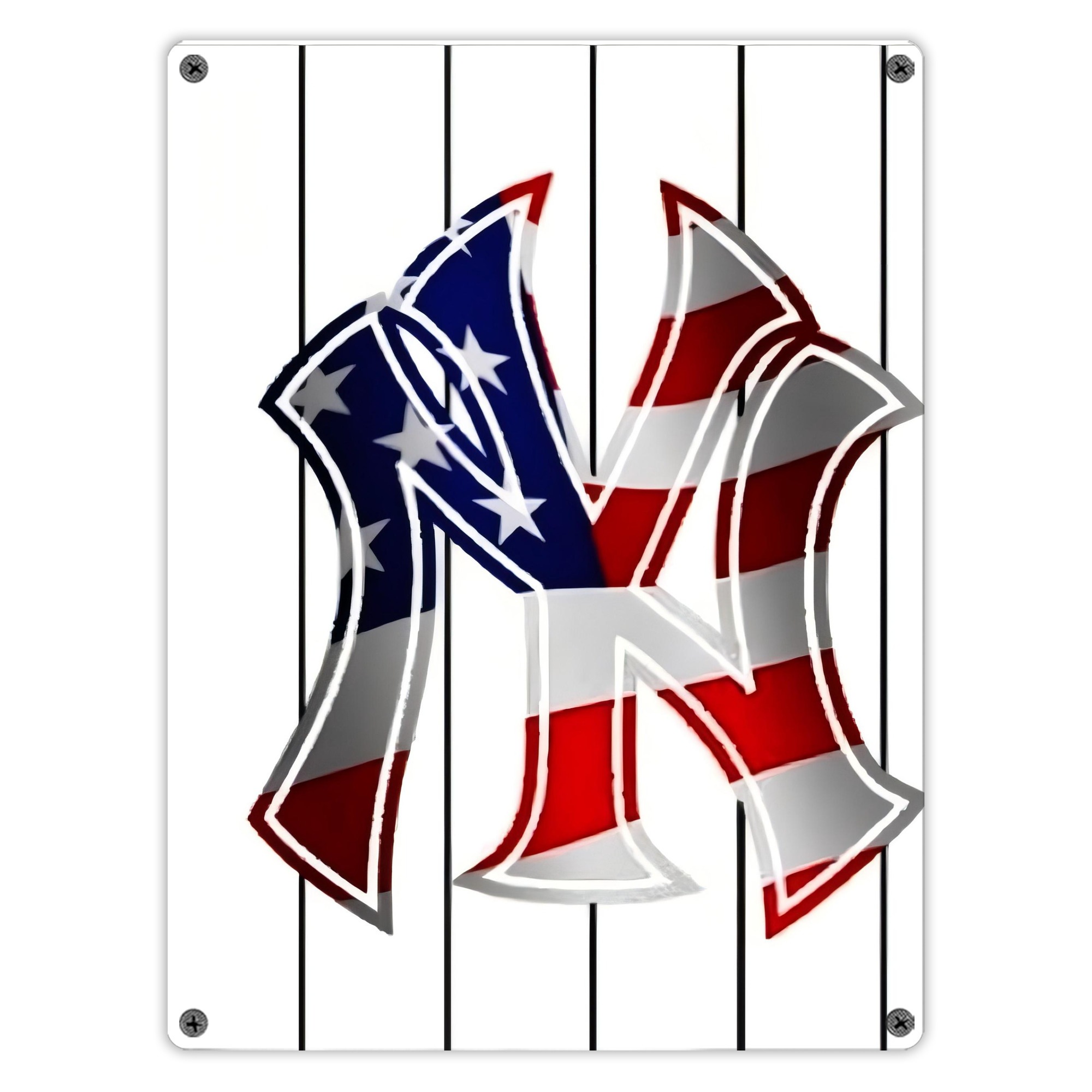 New York Yankees 195 Vintage Metal Tin Sign 12x16inch – Retro Wall Art Decor For Home, Bar, Kitchen, Bedroom, Office – Durable Iron Sheet Poster, Easy To Hang, Full-Color Printing