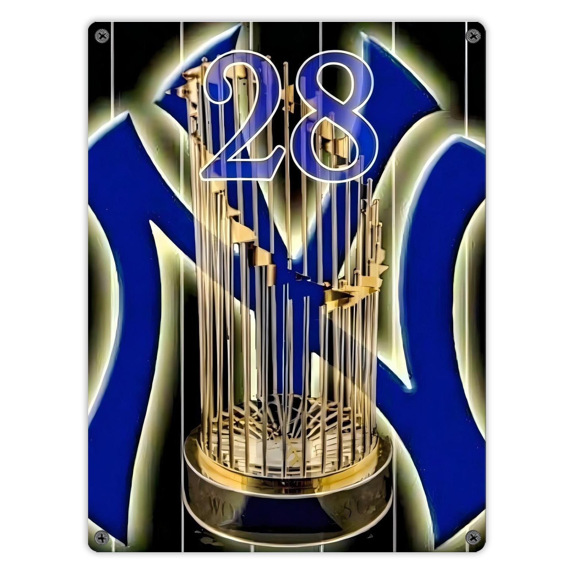 New York Yankees 212 Vintage Metal Tin Sign 12x16inch – Retro Wall Art Decor For Home, Bar, Kitchen, Bedroom, Office – Durable Iron Sheet Poster, Easy To Hang, Full-Color Printing