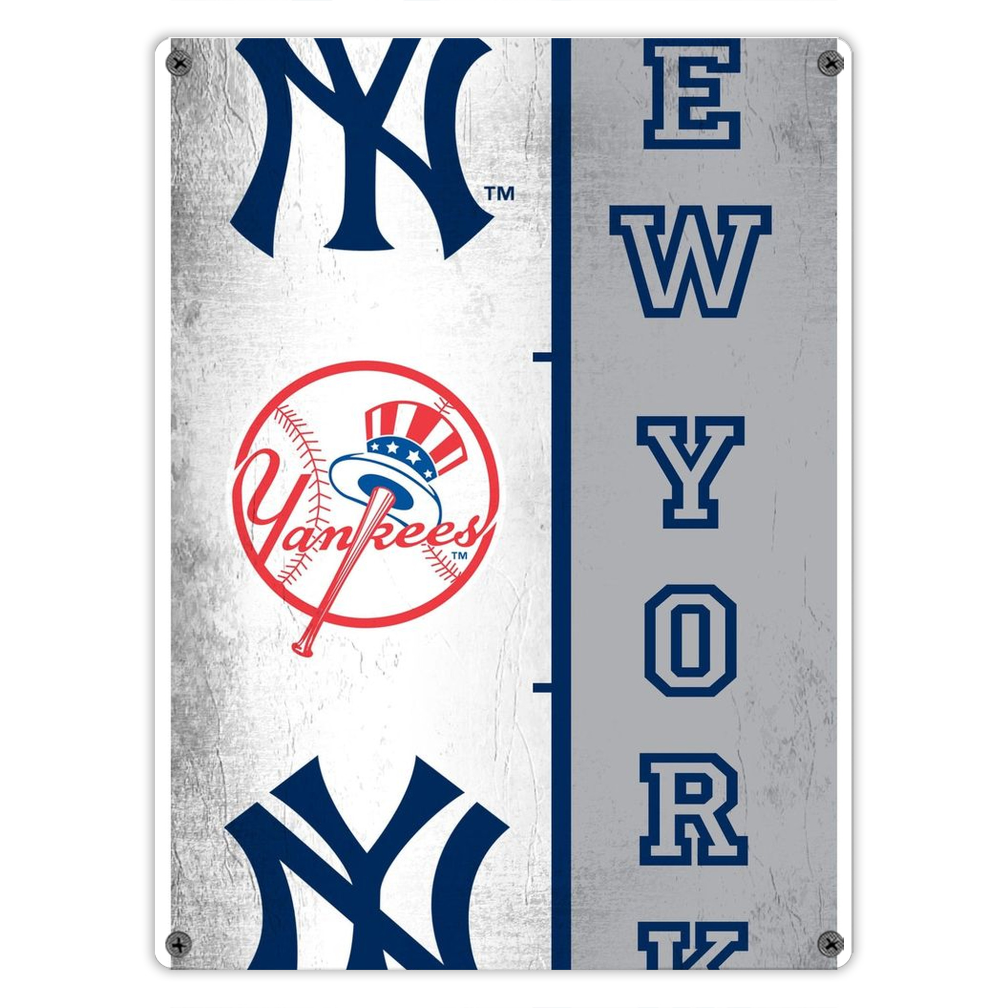 New York Yankees 217 Vintage Metal Tin Sign 12x16inch – Retro Wall Art Decor For Home, Bar, Kitchen, Bedroom, Office – Durable Iron Sheet Poster, Easy To Hang, Full-Color Printing