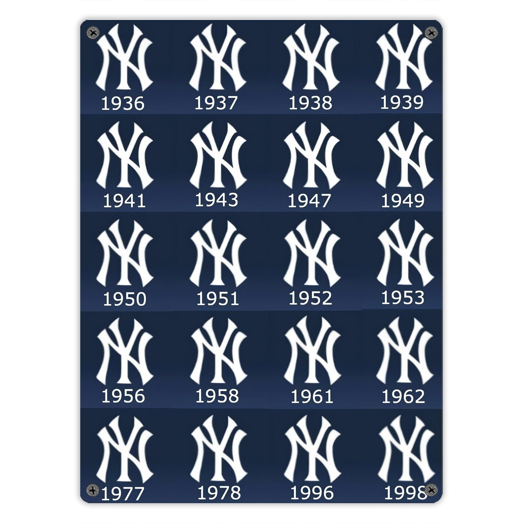 New York Yankees 229 Vintage Metal Tin Sign 12x16inch – Retro Wall Art Decor For Home, Bar, Kitchen, Bedroom, Office – Durable Iron Sheet Poster, Easy To Hang, Full-Color Printing