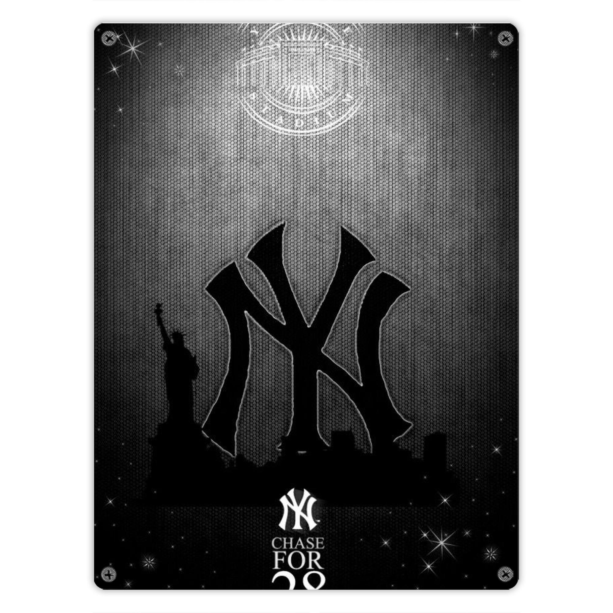 New York Yankees 313 Vintage Metal Tin Sign 12x16inch – Retro Wall Art Decor For Home, Bar, Kitchen, Bedroom, Office – Durable Iron Sheet Poster, Easy To Hang, Full-Color Printing