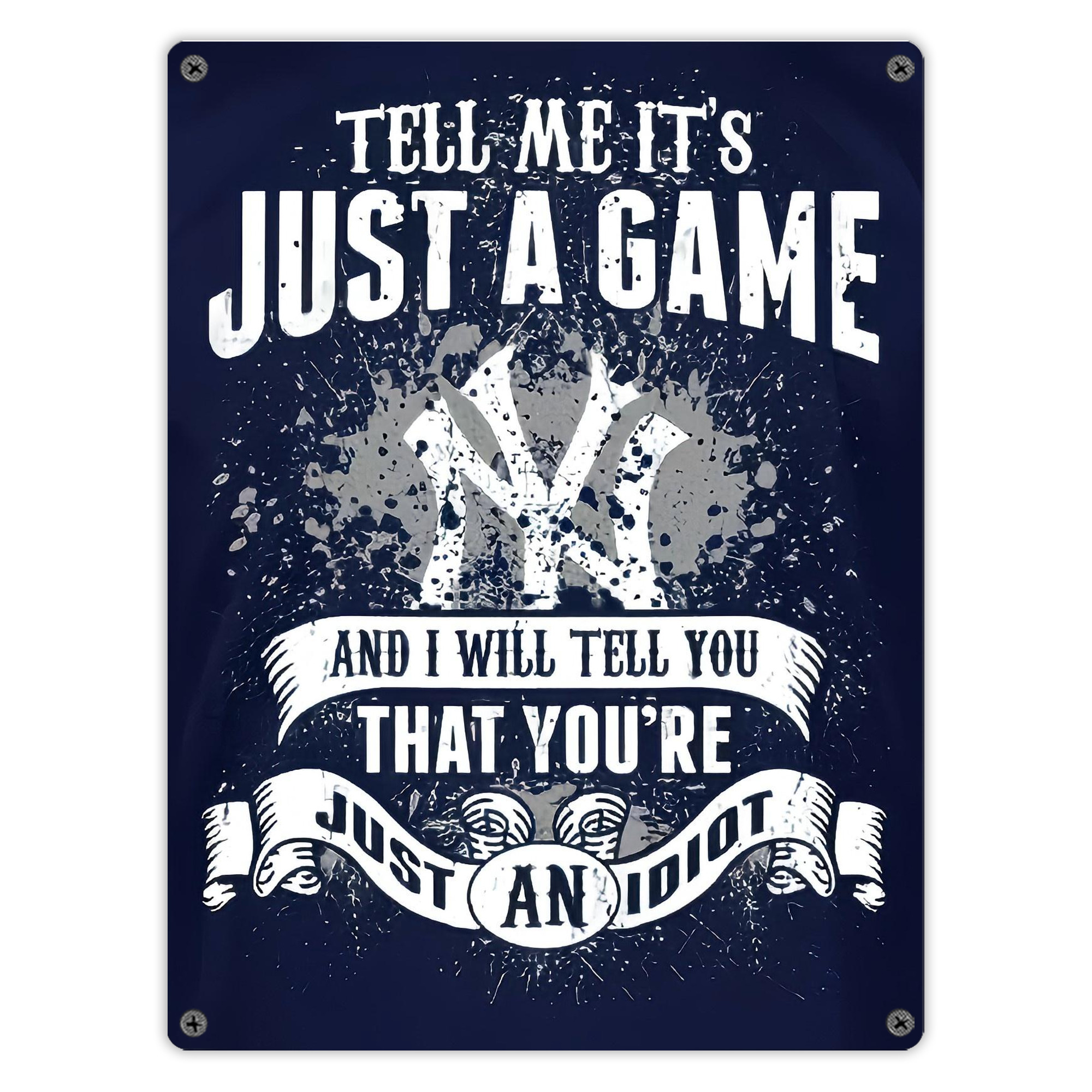 New York Yankees 322 Vintage Metal Tin Sign 12x16inch – Retro Wall Art Decor For Home, Bar, Kitchen, Bedroom, Office – Durable Iron Sheet Poster, Easy To Hang, Full-Color Printing