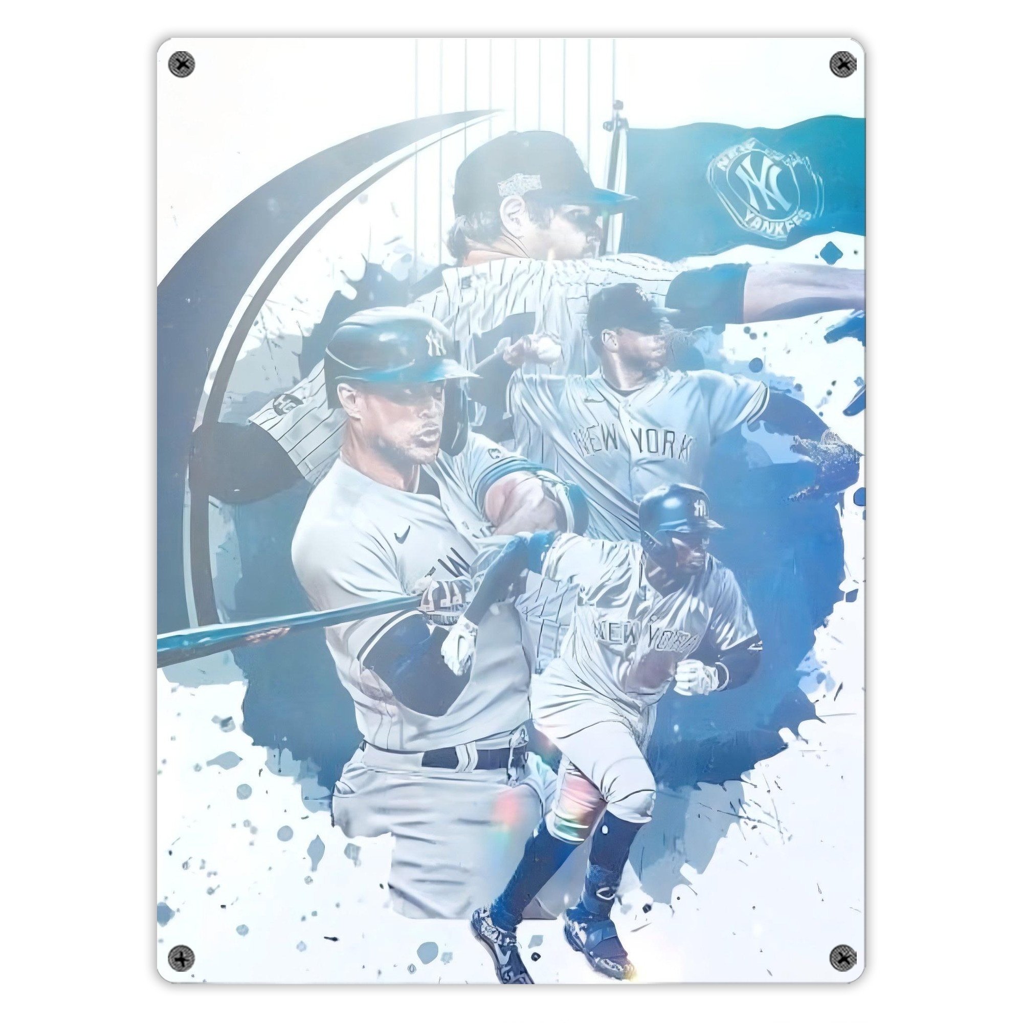 New York Yankees 329 Vintage Metal Tin Sign 12x16inch – Retro Wall Art Decor For Home, Bar, Kitchen, Bedroom, Office – Durable Iron Sheet Poster, Easy To Hang, Full-Color Printing