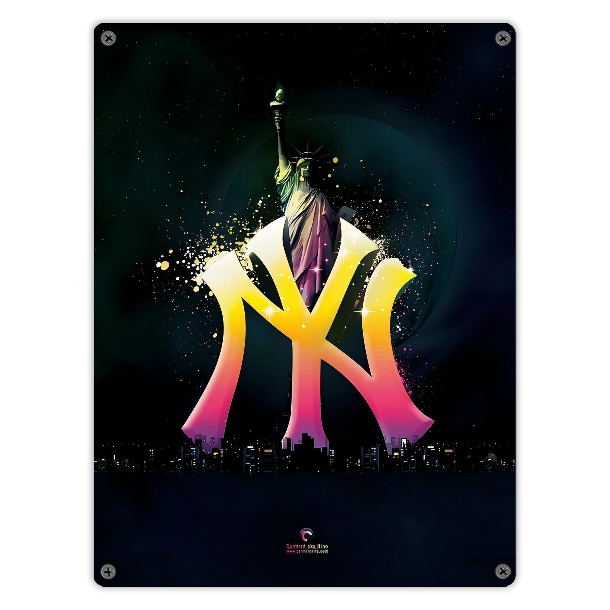 New York Yankees 335 Vintage Metal Tin Sign 12x16inch – Retro Wall Art Decor For Home, Bar, Kitchen, Bedroom, Office – Durable Iron Sheet Poster, Easy To Hang, Full-Color Printing