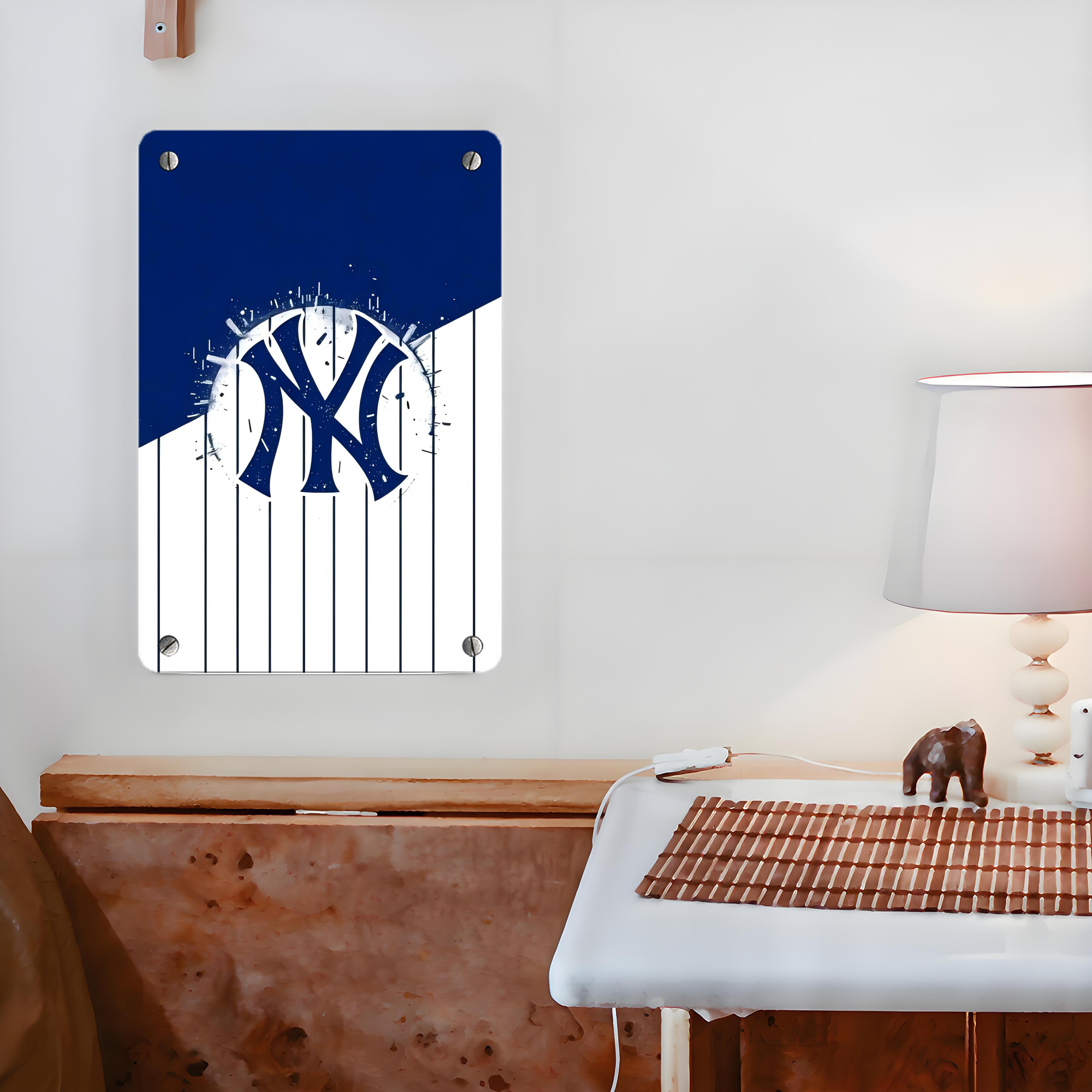 New York Yankees 106 Metal Tin Sign 8x12inch - High-Quality Full-Print Decorative Wall Art, Durable Rust-Resistant Metal Plaque For Living Room, Bedroom, Kitchen, Office, Bar Décor