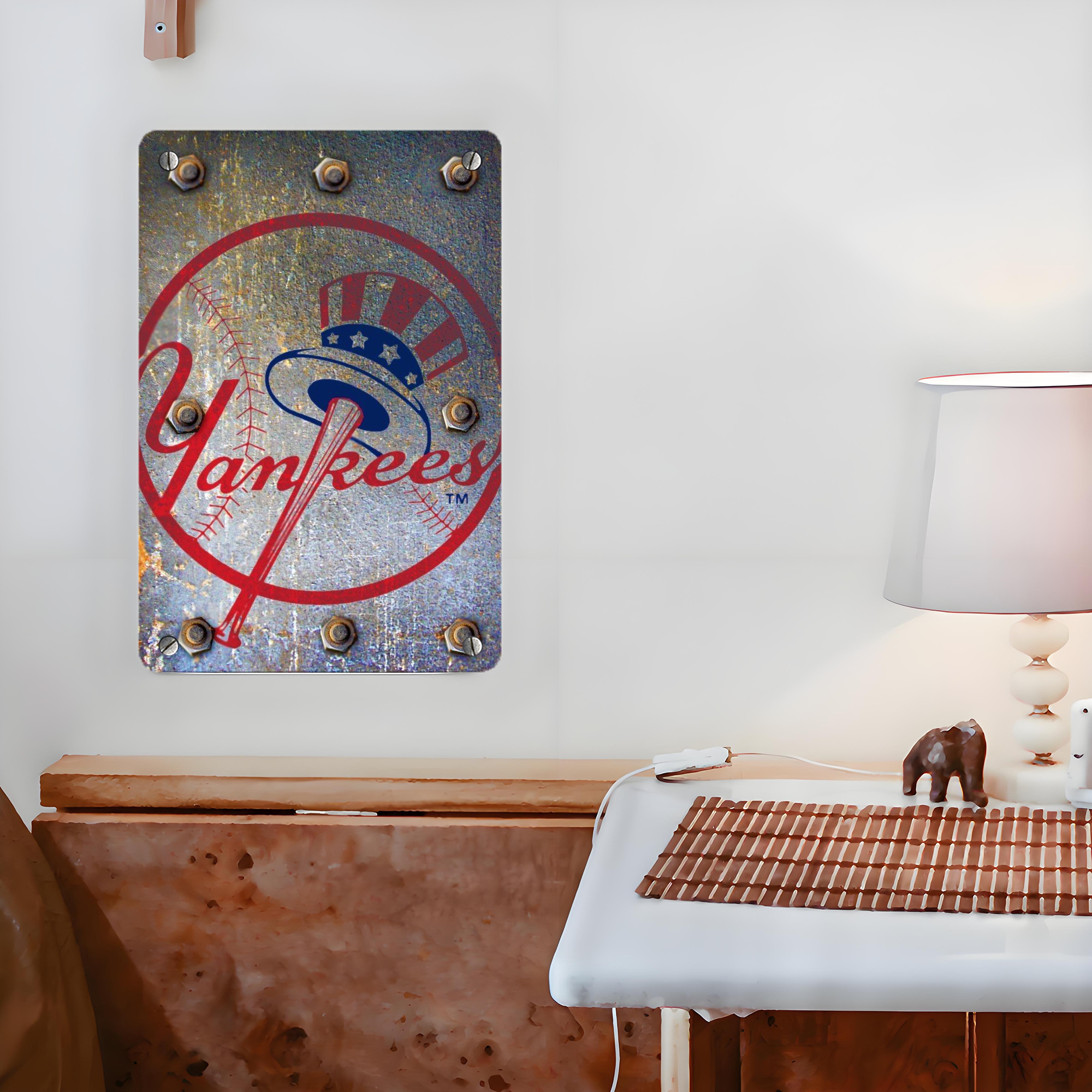 New York Yankees 112 Metal Tin Sign 8x12inch - High-Quality Full-Print Decorative Wall Art, Durable Rust-Resistant Metal Plaque For Living Room, Bedroom, Kitchen, Office, Bar Décor