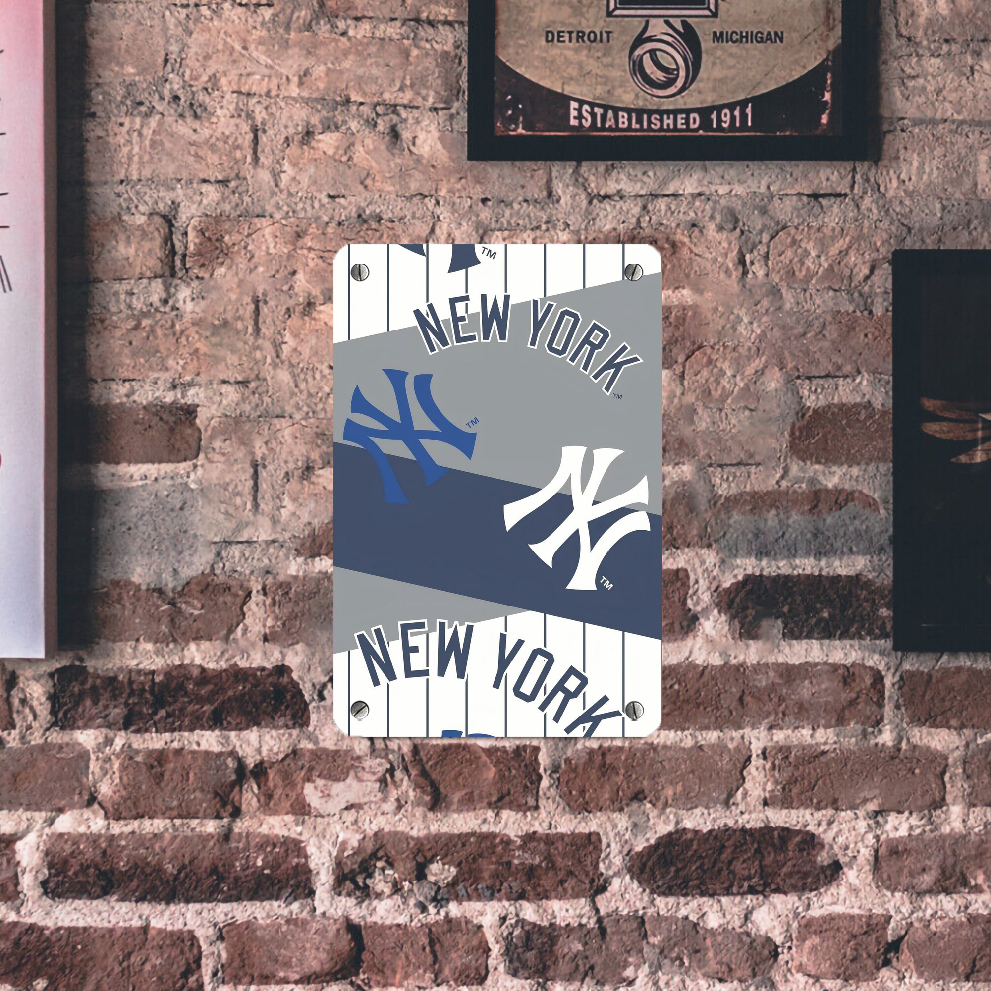 New York Yankees 133 Metal Tin Sign 8x12inch - High-Quality Full-Print Decorative Wall Art, Durable Rust-Resistant Metal Plaque For Living Room, Bedroom, Kitchen, Office, Bar Décor