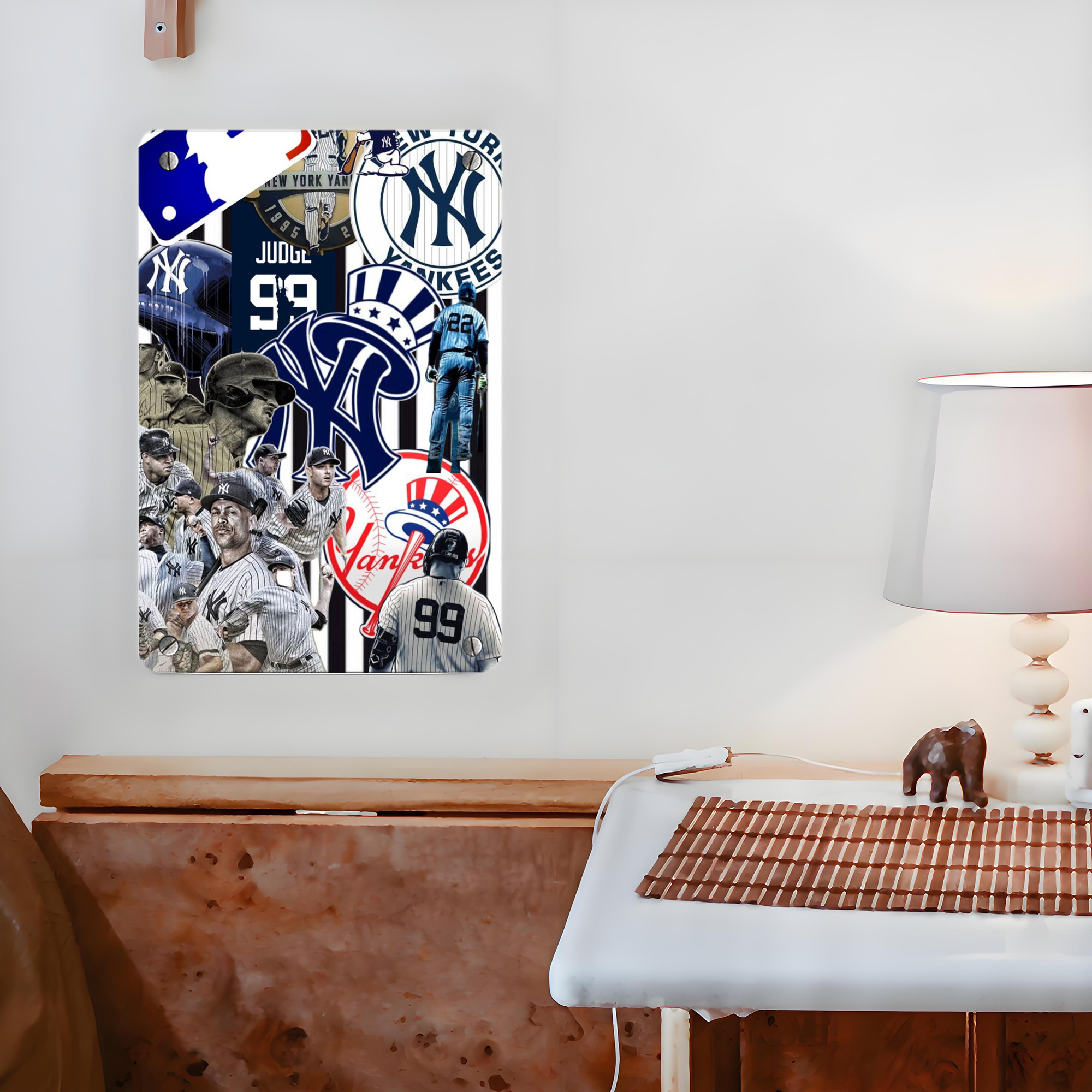 New York Yankees 138 Metal Tin Sign 8x12inch - High-Quality Full-Print Decorative Wall Art, Durable Rust-Resistant Metal Plaque For Living Room, Bedroom, Kitchen, Office, Bar Décor